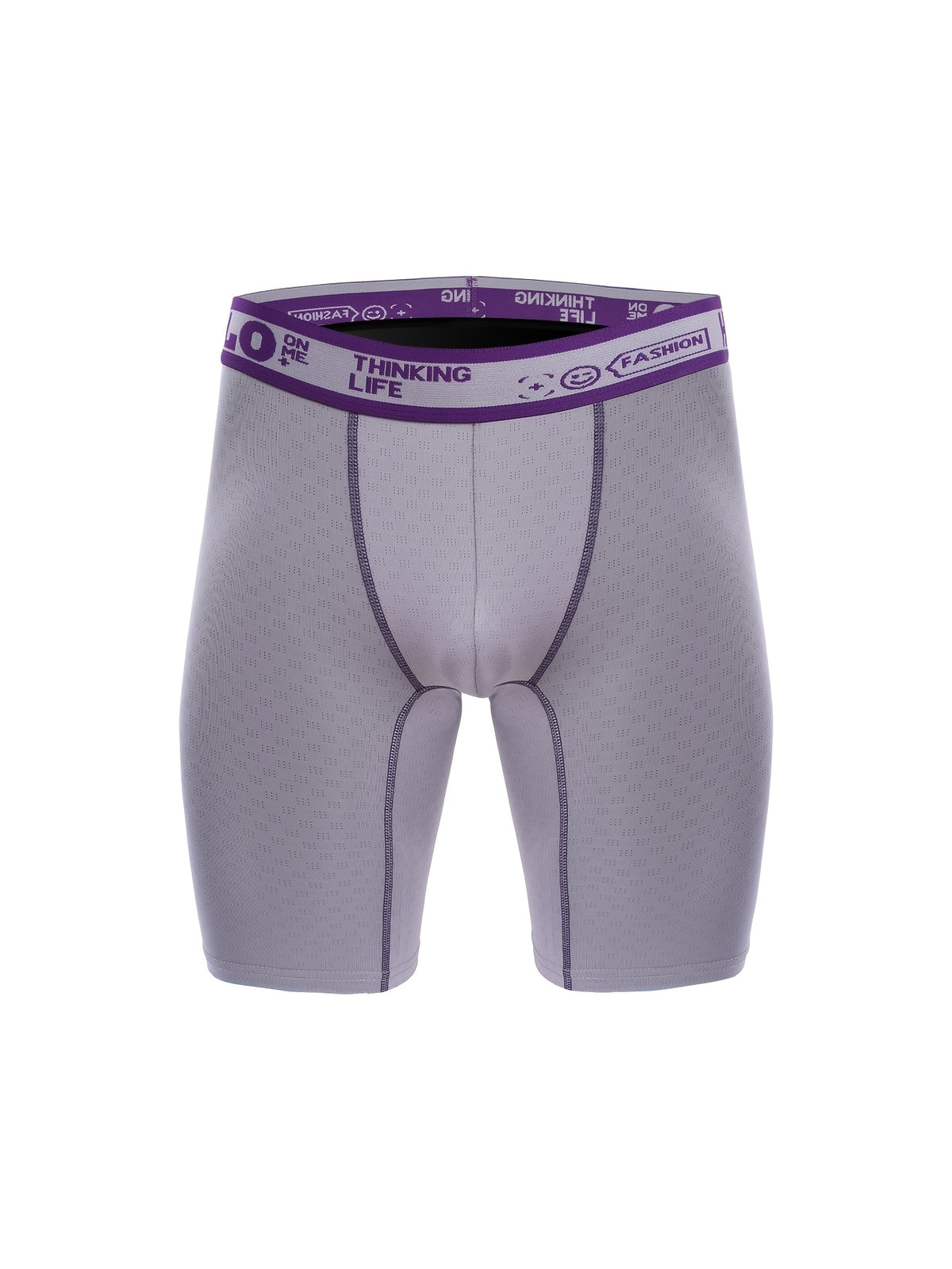 Boxer long de sport microfibre homme — lot de 5, uni, assortiment E