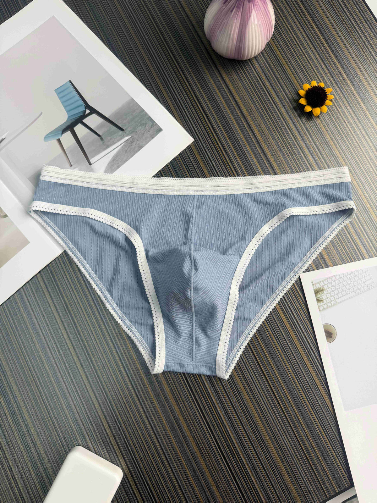 Slip microfibre homme — lot de 3, gris foncé + bleu + vert armée