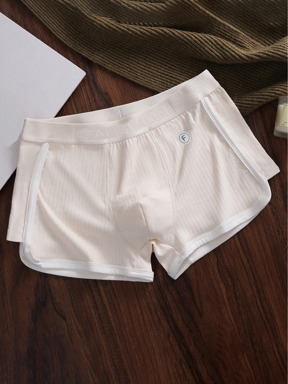Boxer respirant microfibre homme — lot de 3, rayé