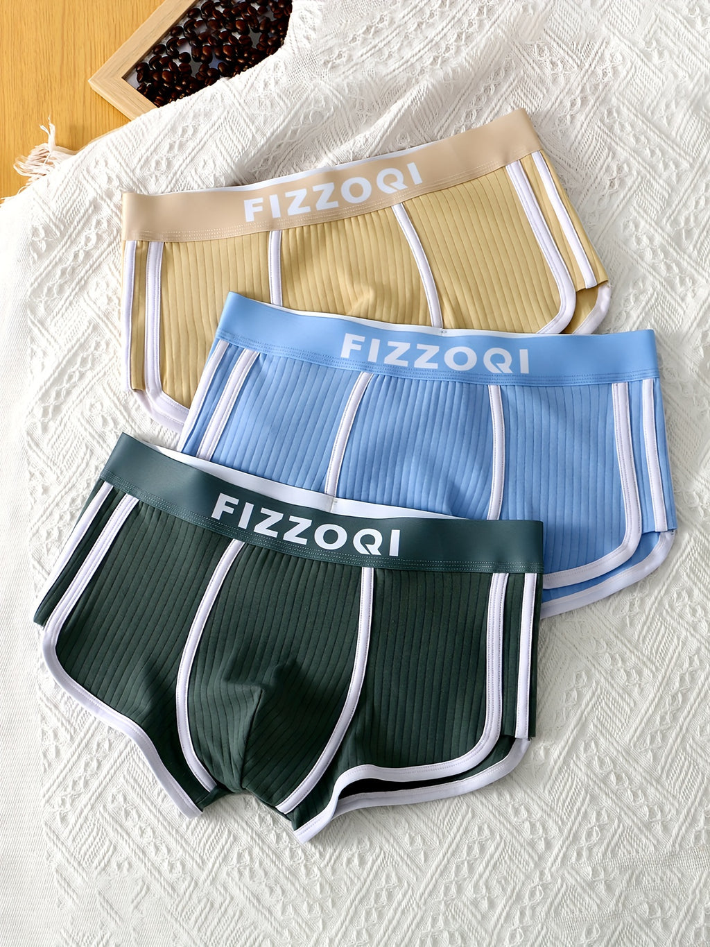 Boxer respirant coton homme — lot de 3, uni, assortiment S