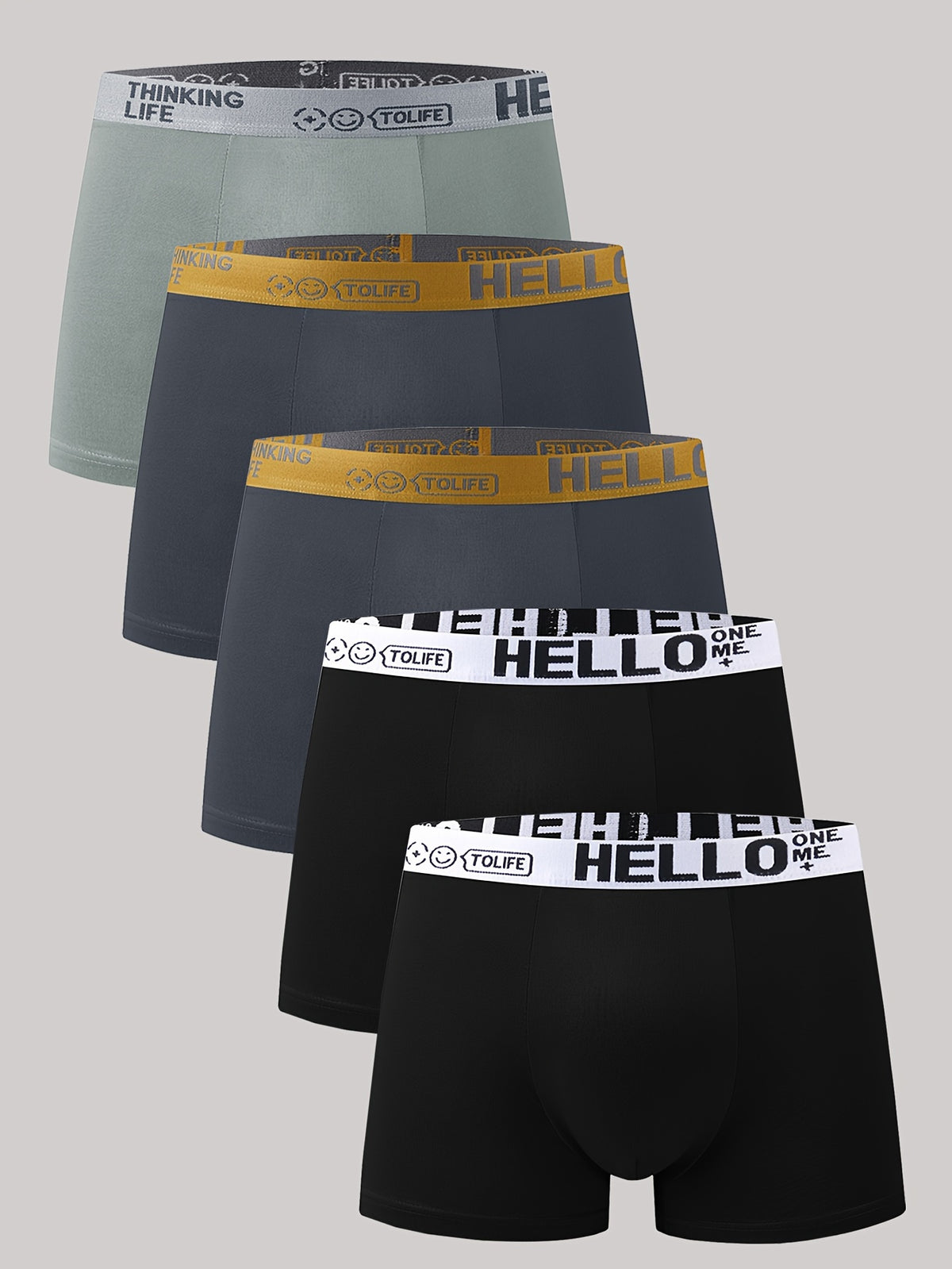 Boxer de sport séchage rapide microfibre homme — lot de 5, uni