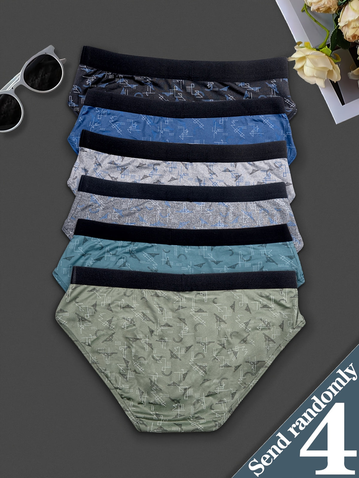 Slip séchage rapide respirant microfibre homme — lot de 4
