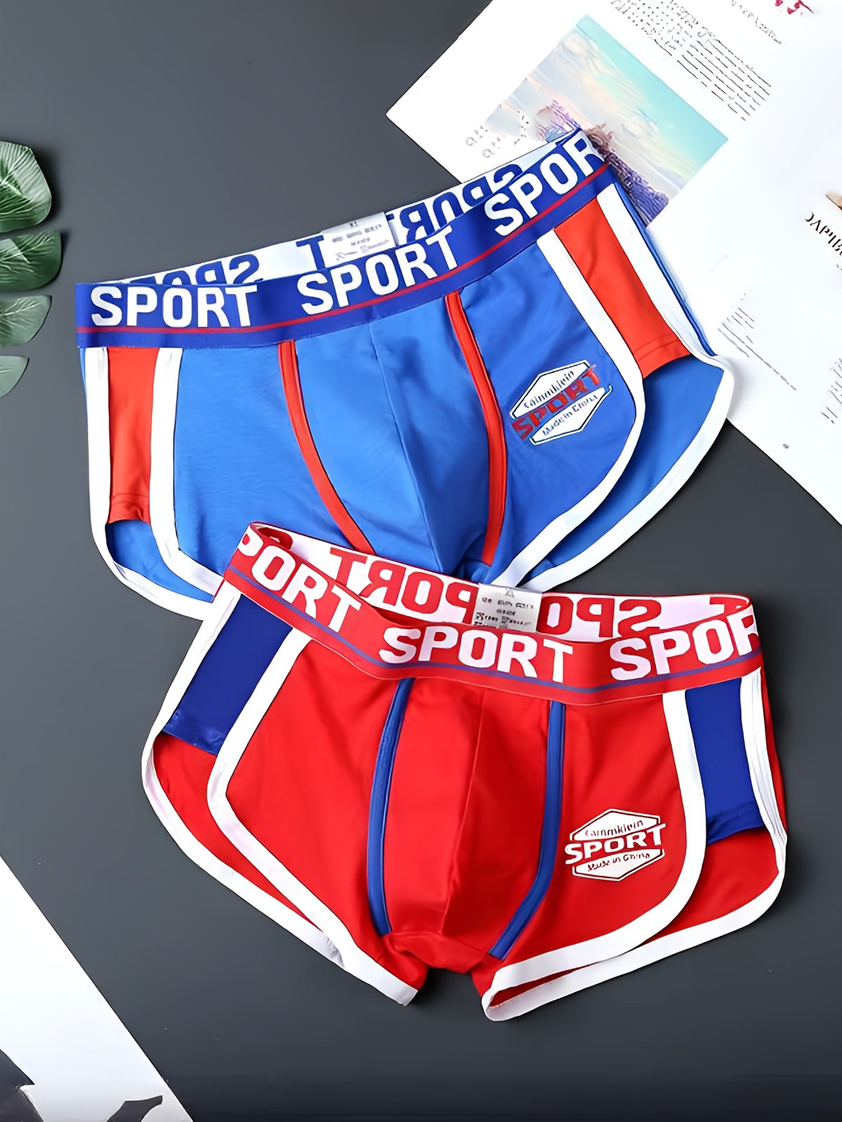 Boxer coton homme — lot de 5, uni