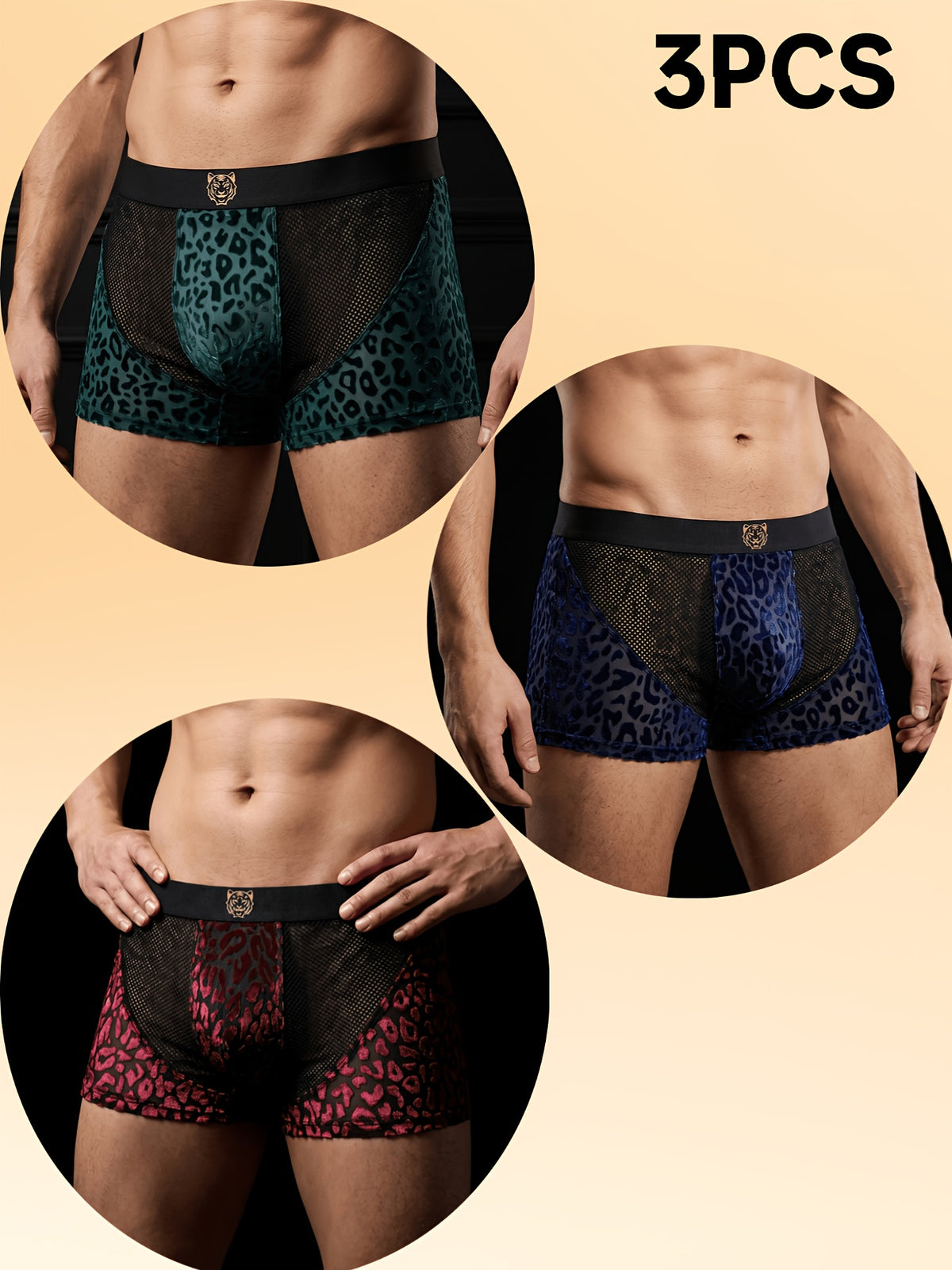 Slip large respirant microfibre homme — lot de 3, bicolore