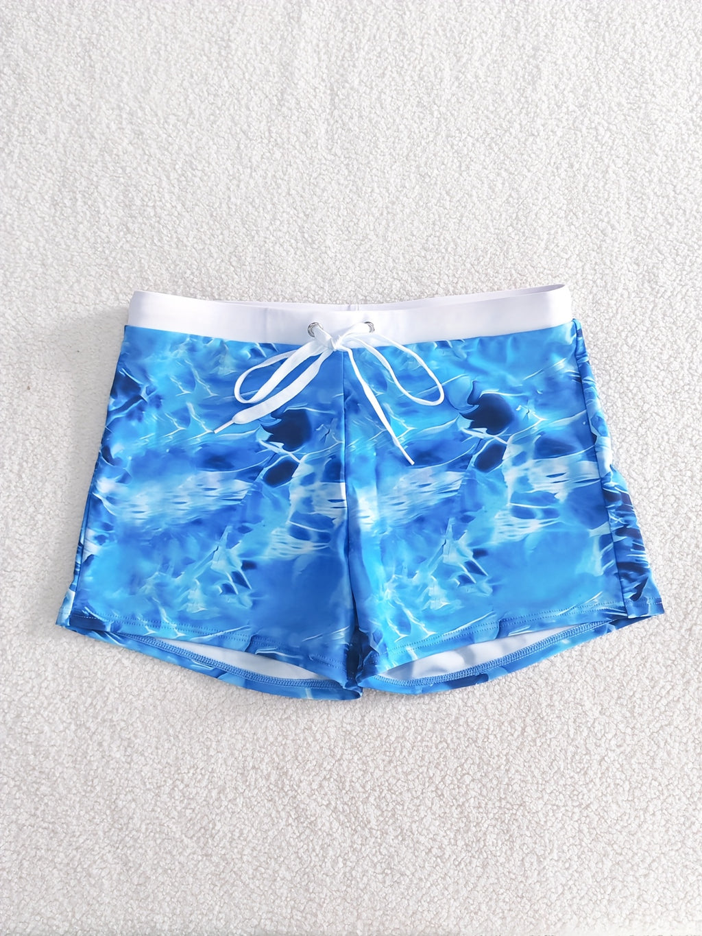 Boxer taille basse microfibre homme, bleu ciel
