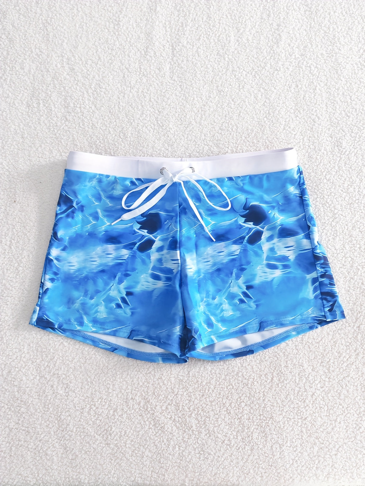 Boxer taille basse microfibre homme, bleu ciel