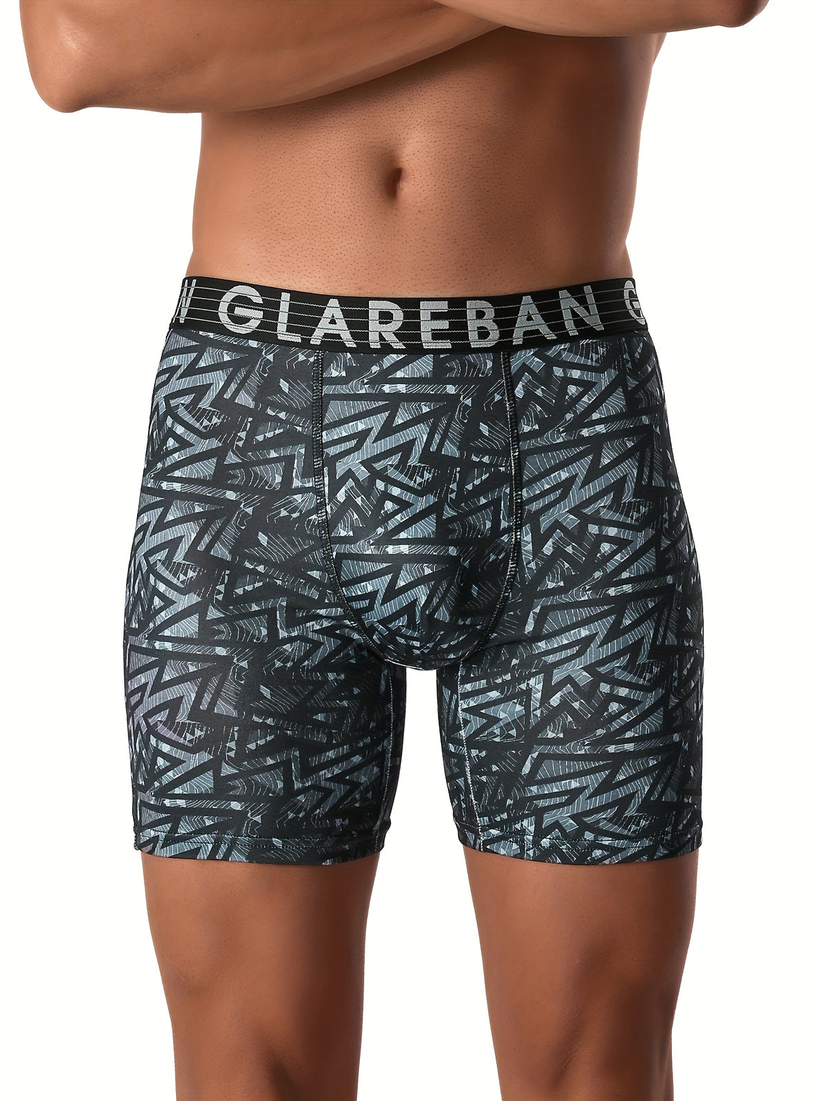 Boxer long microfibre homme — lot de 10, imprimé