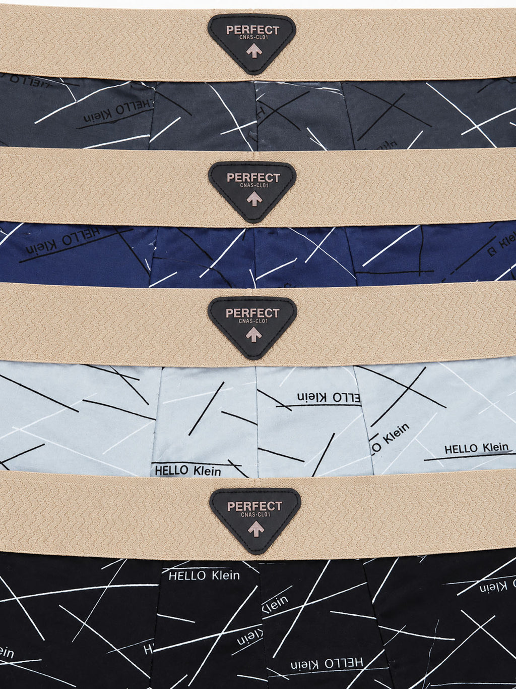 Boxer respirant microfibre homme — lot de 4, rayé