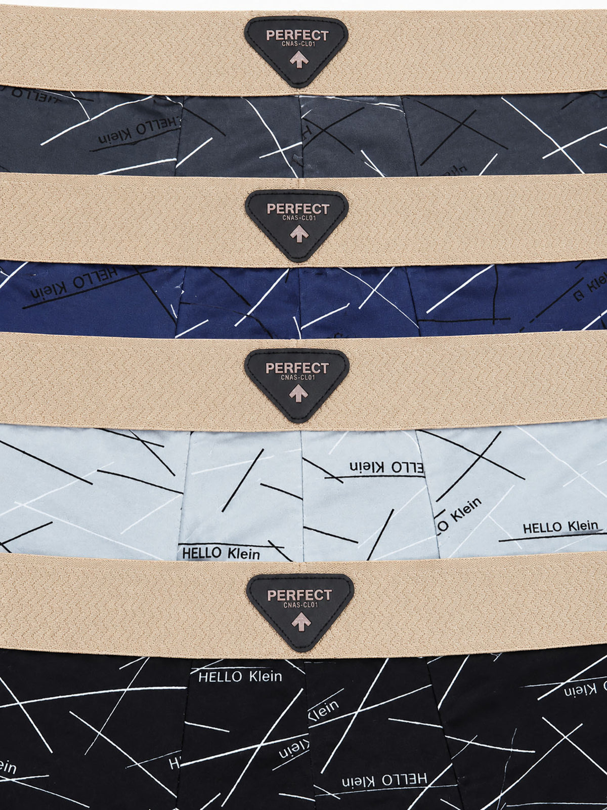 Boxer respirant microfibre homme — lot de 4, rayé