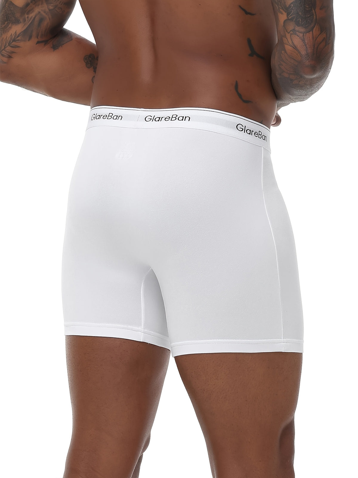 Boxer long coton homme — lot de 3, uni, du S au XXL