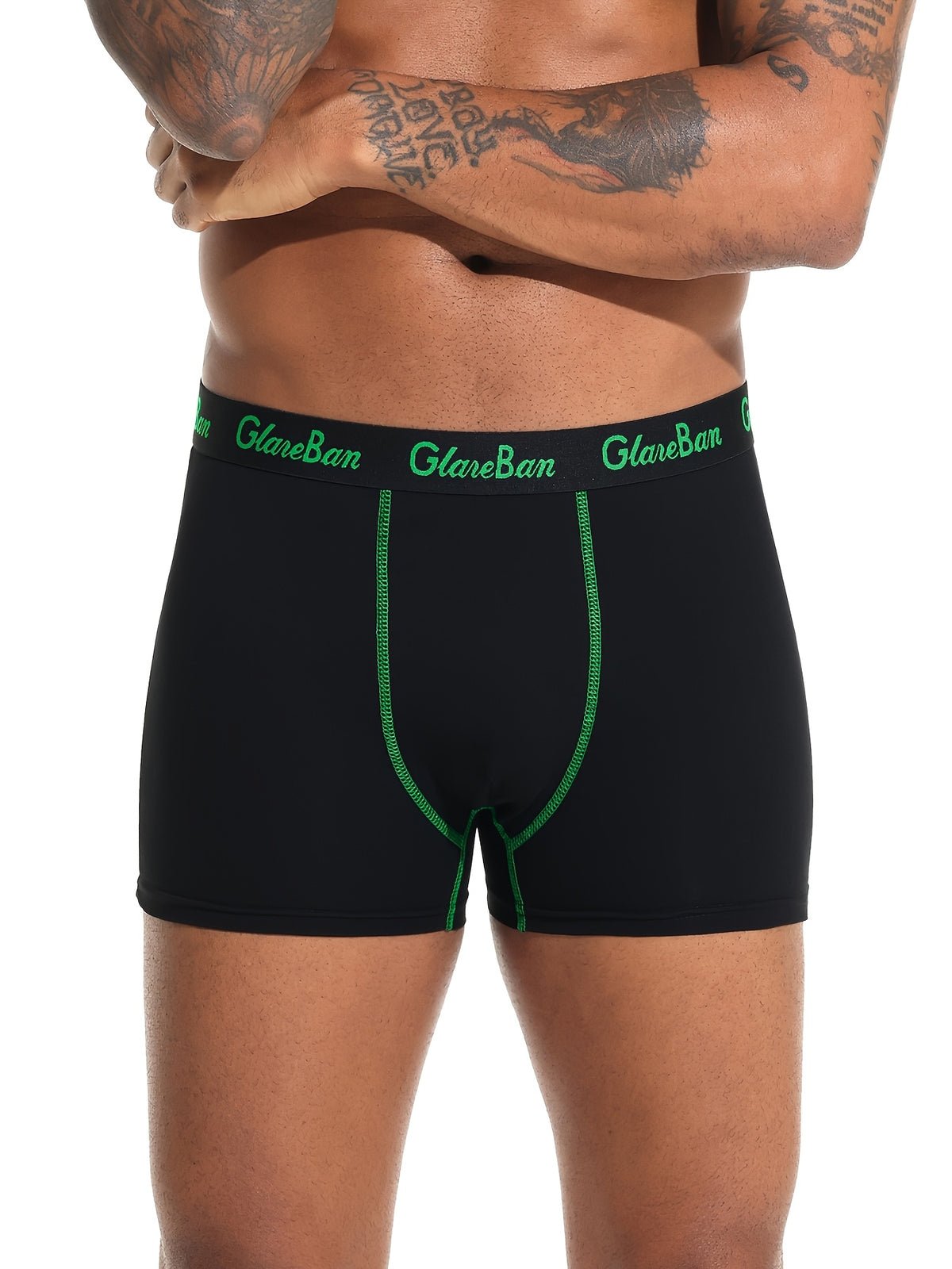 Boxer de sport coton homme — lot de 5, uni, assortiment E (modèle 4)