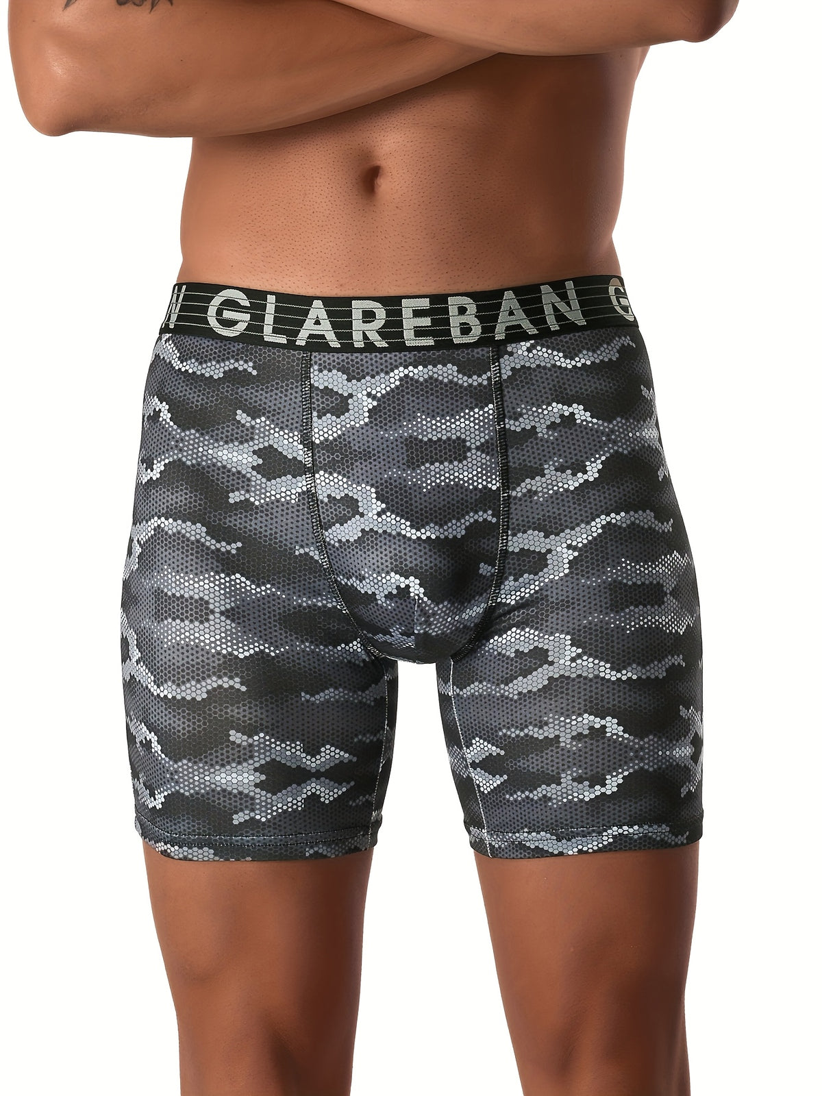 Boxer long microfibre homme — lot de 10, imprimé
