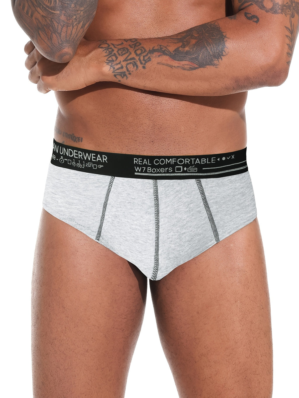 Slip coton homme — lot de 10, lavable en machine, 5 % d'élasthanne