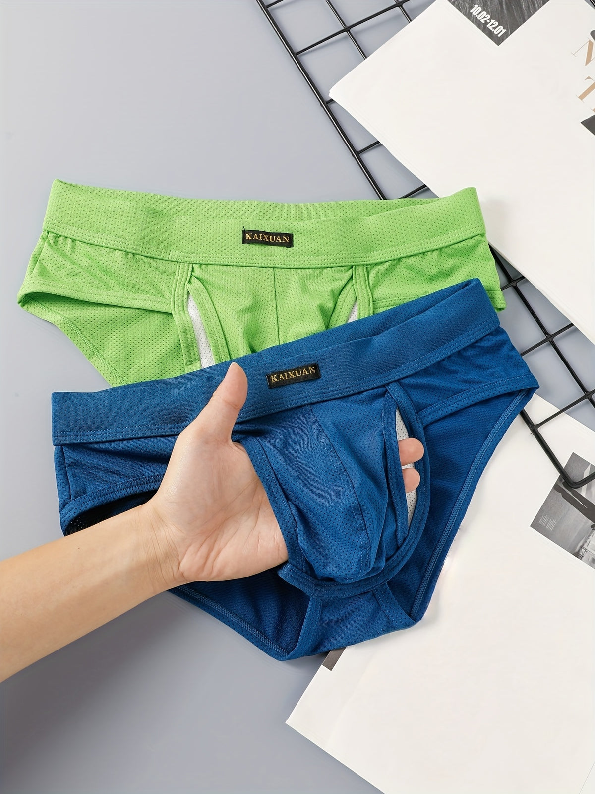 Slip respirant microfibre homme — lot de 2, uni