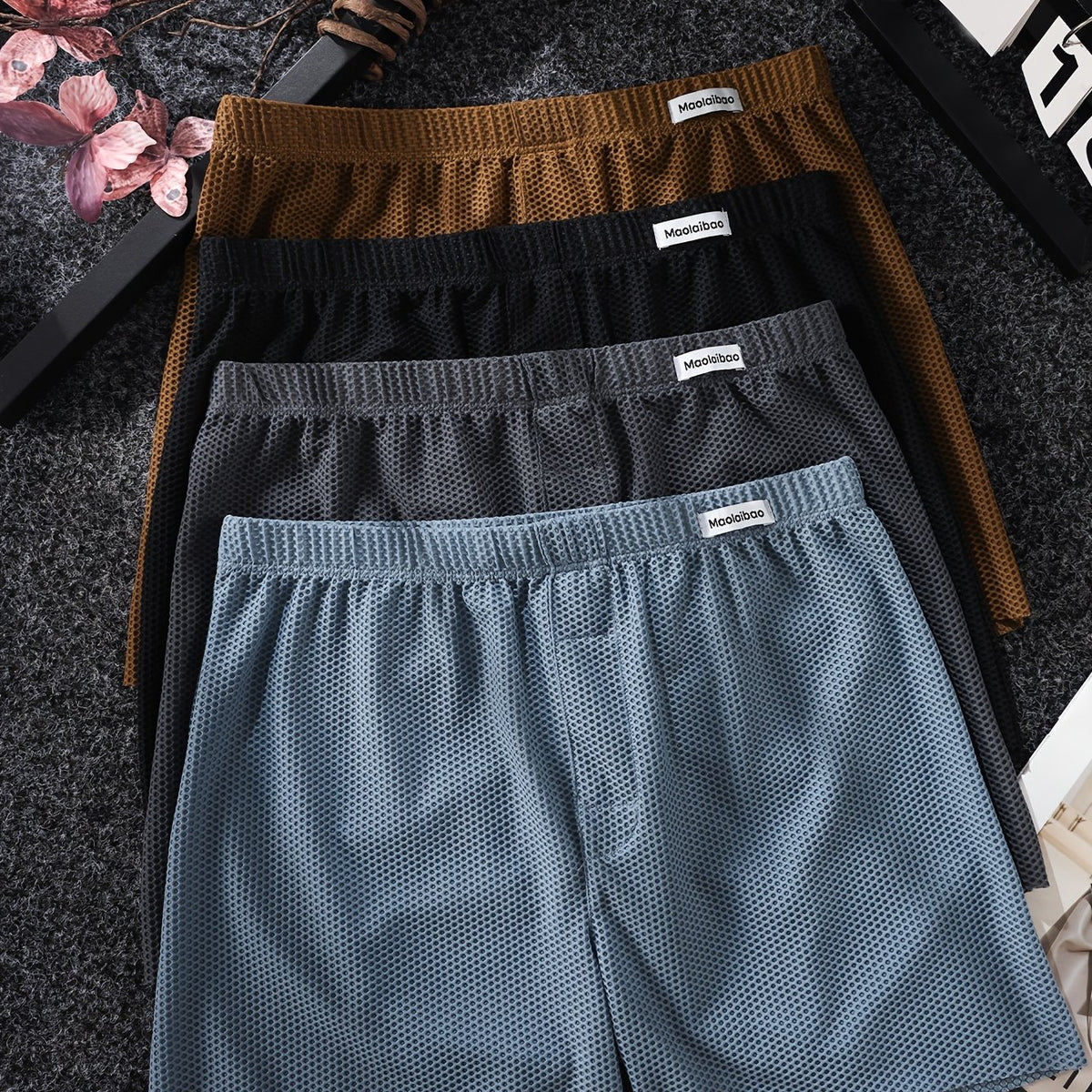 Lot de 4 B Homme Sans Couture Soie Glacée B