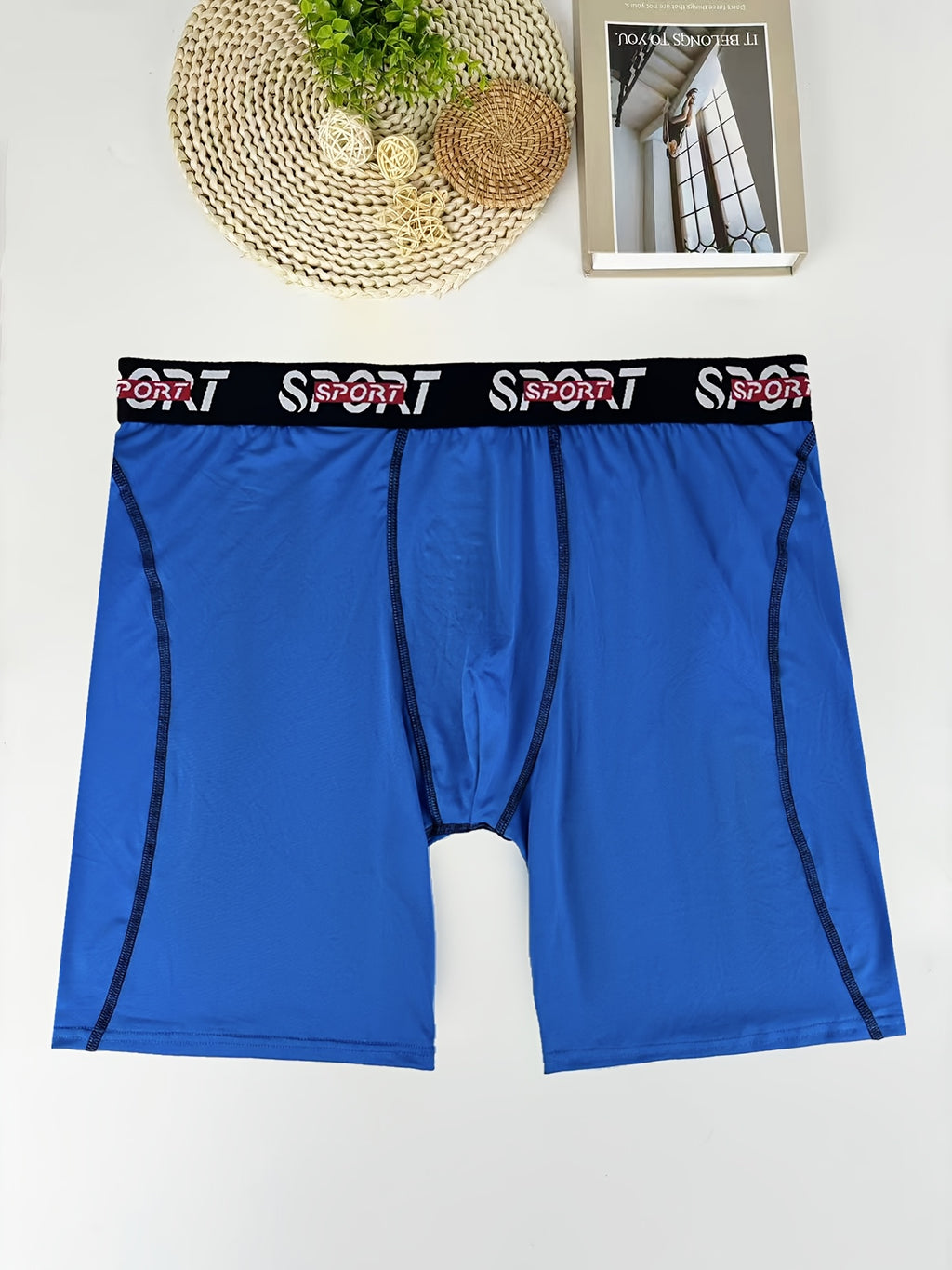 Boxer long grande taille microfibre homme — lot de 6, uni