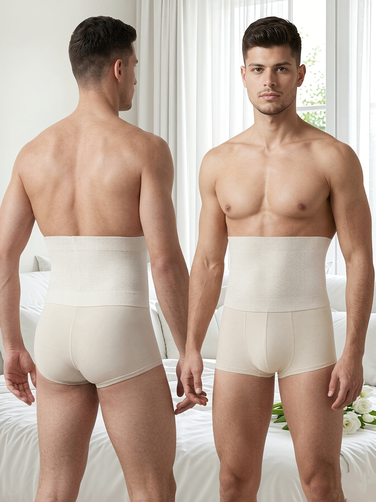 Slip taille haute microfibre homme