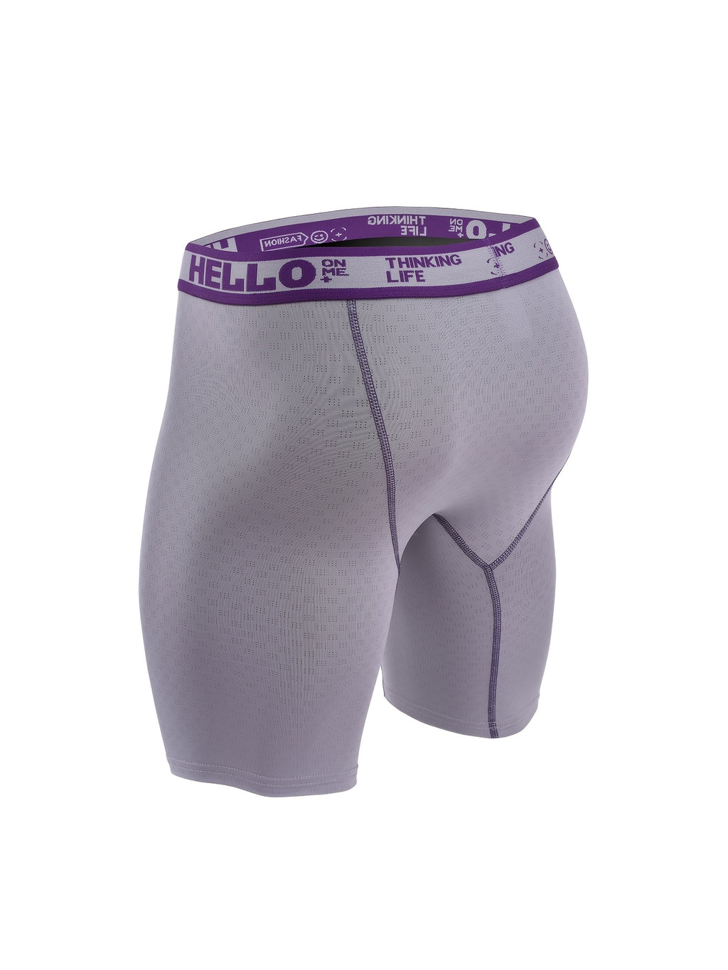 Boxer long de sport microfibre homme — lot de 5, uni, assortiment E