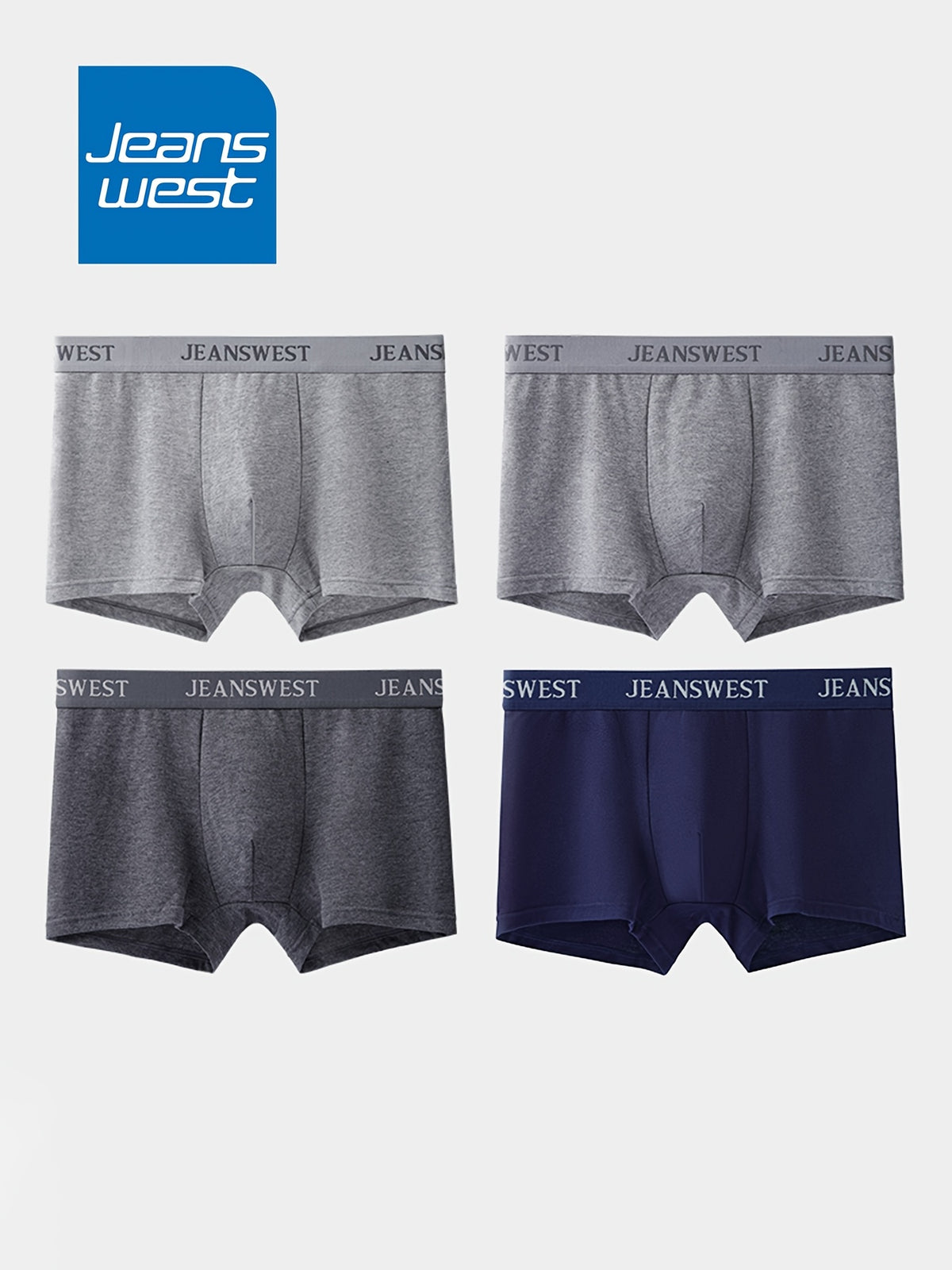 Slip respirant coton homme — lot de 4, uni