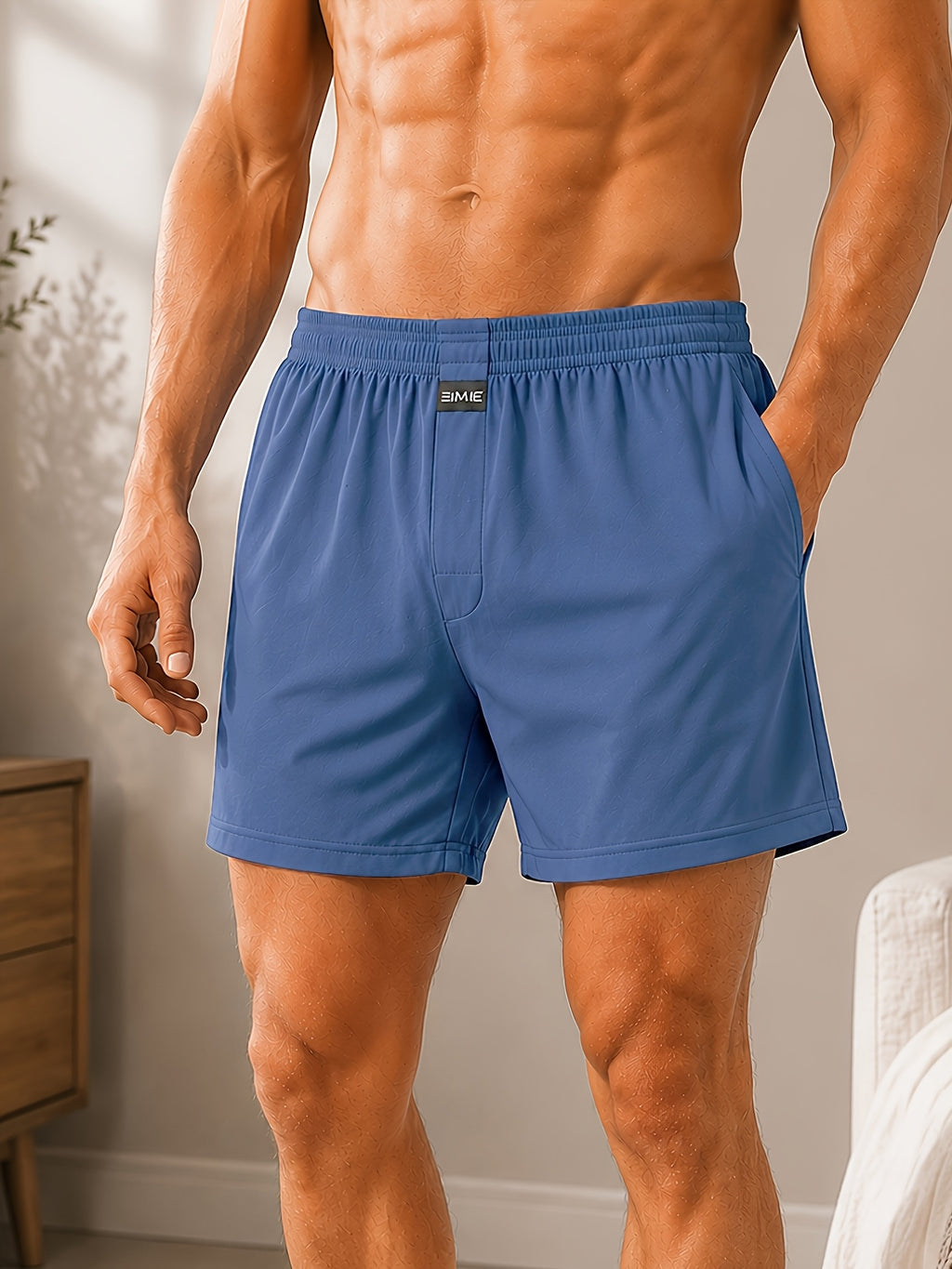 Boxer large grande taille coton homme — lot de 5, uni, assortiment S