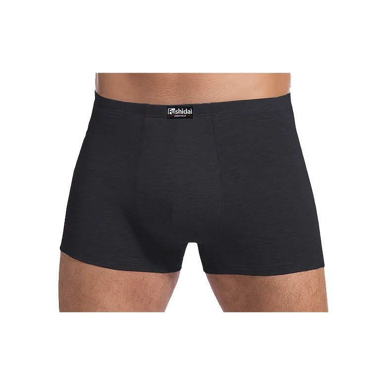Boxer grande taille respirant coton homme — lot de 3, uni, du 3XL au 1XL (modèle 2)