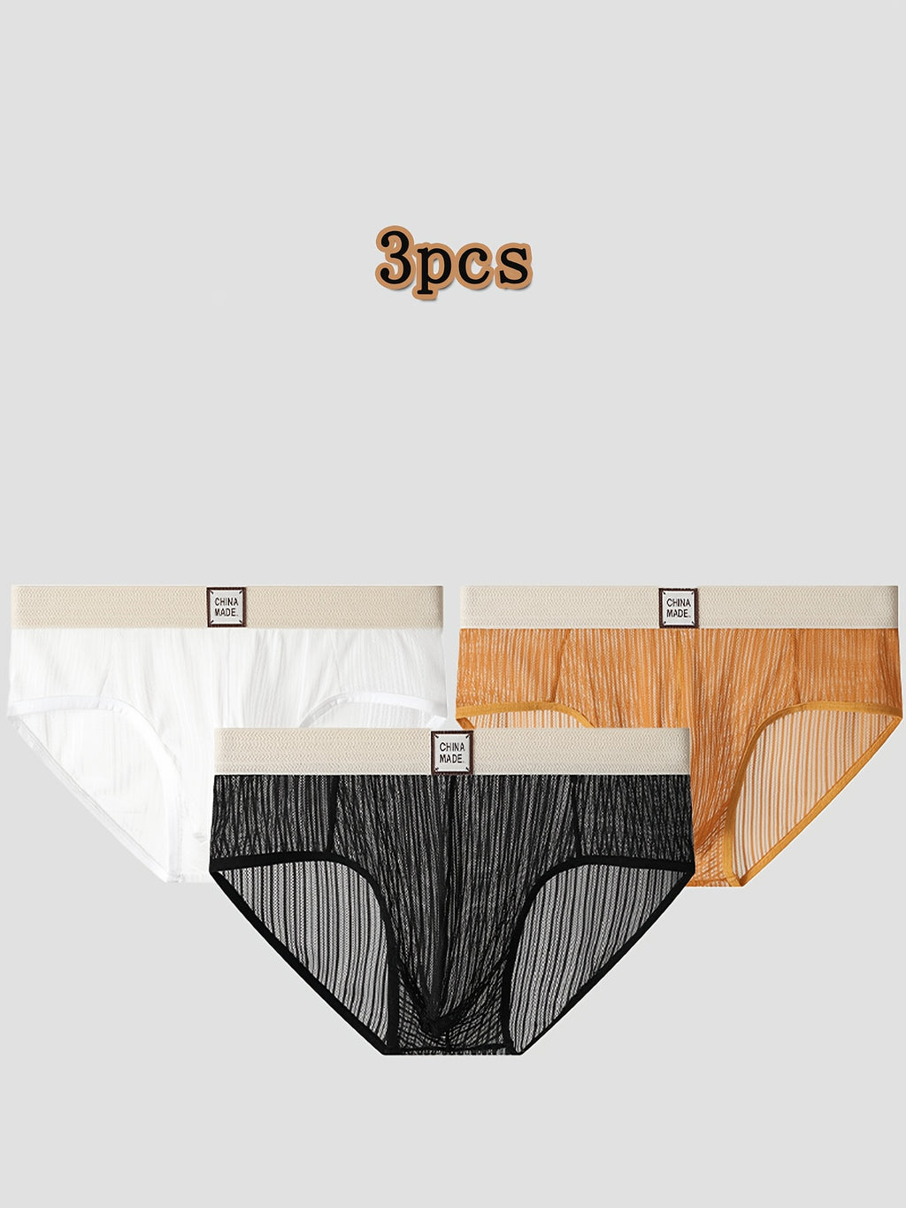 Slip de sport respirant microfibre homme — lot de 3, rayé, assortiment S