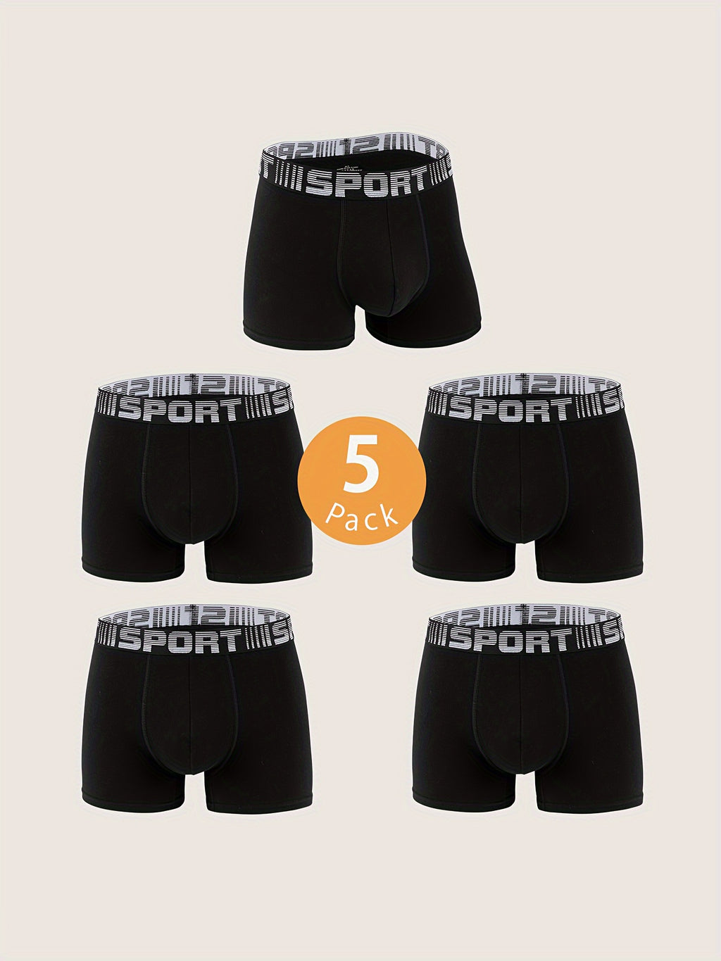 Boxer respirant coton homme — lot de 10, uni
