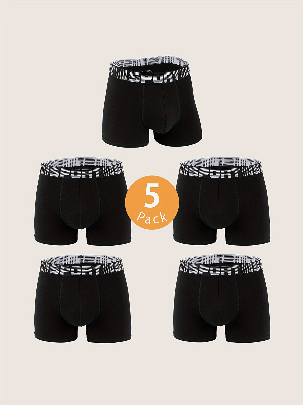 Boxer respirant coton homme — lot de 10, uni