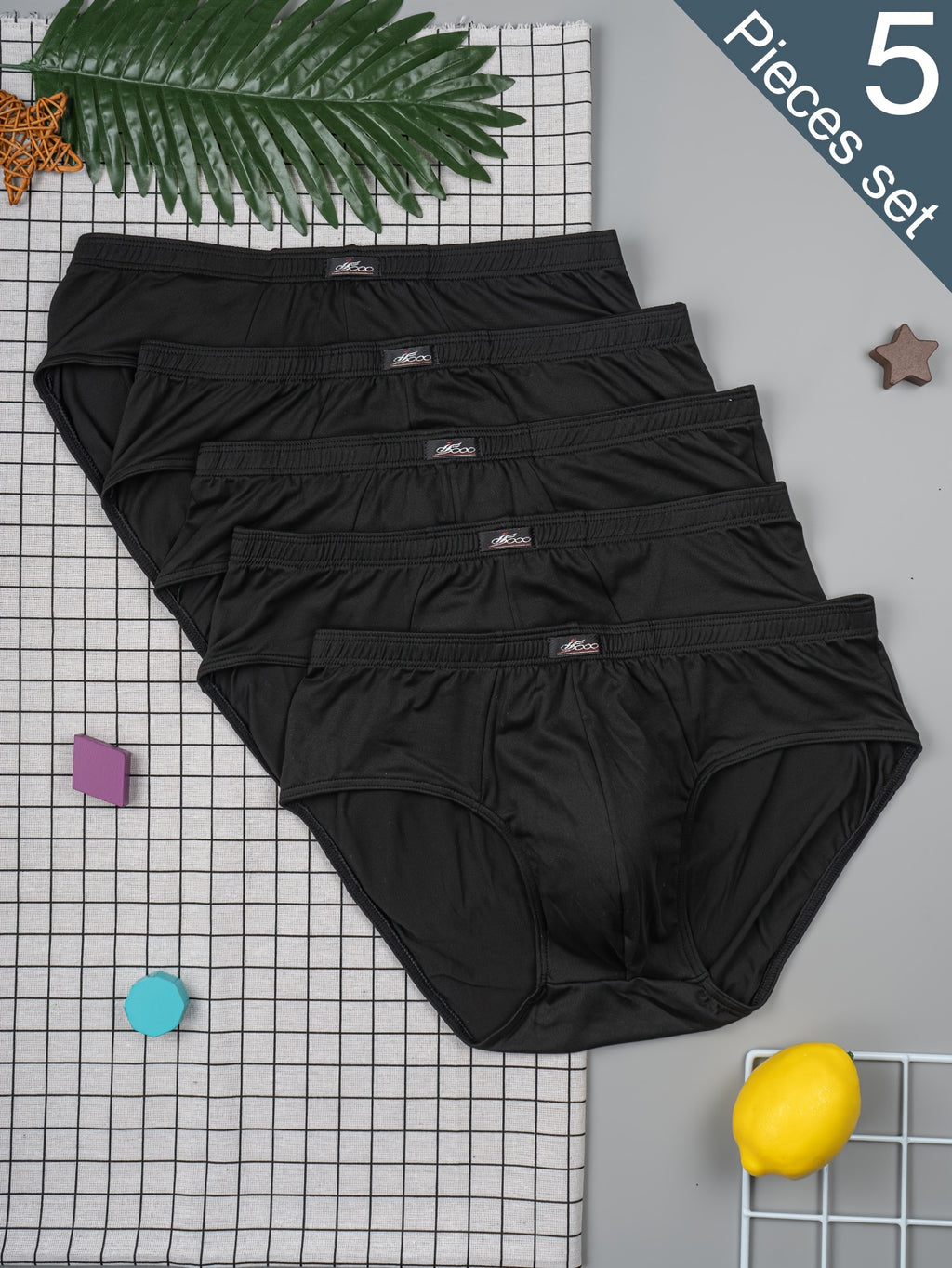 Slip de sport respirant microfibre homme — lot de 5, uni