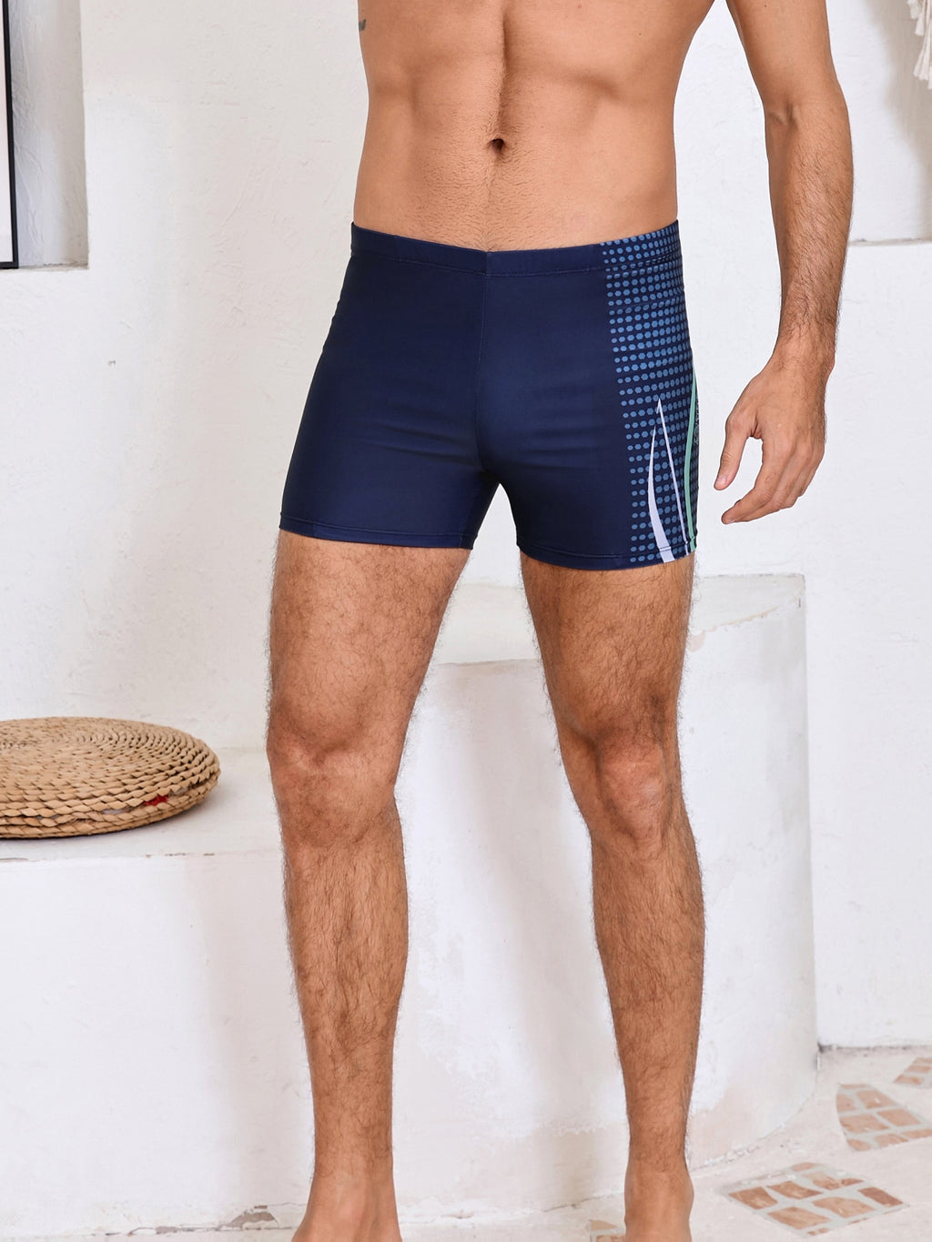 Boxer grande taille de sport homme, couleur marine