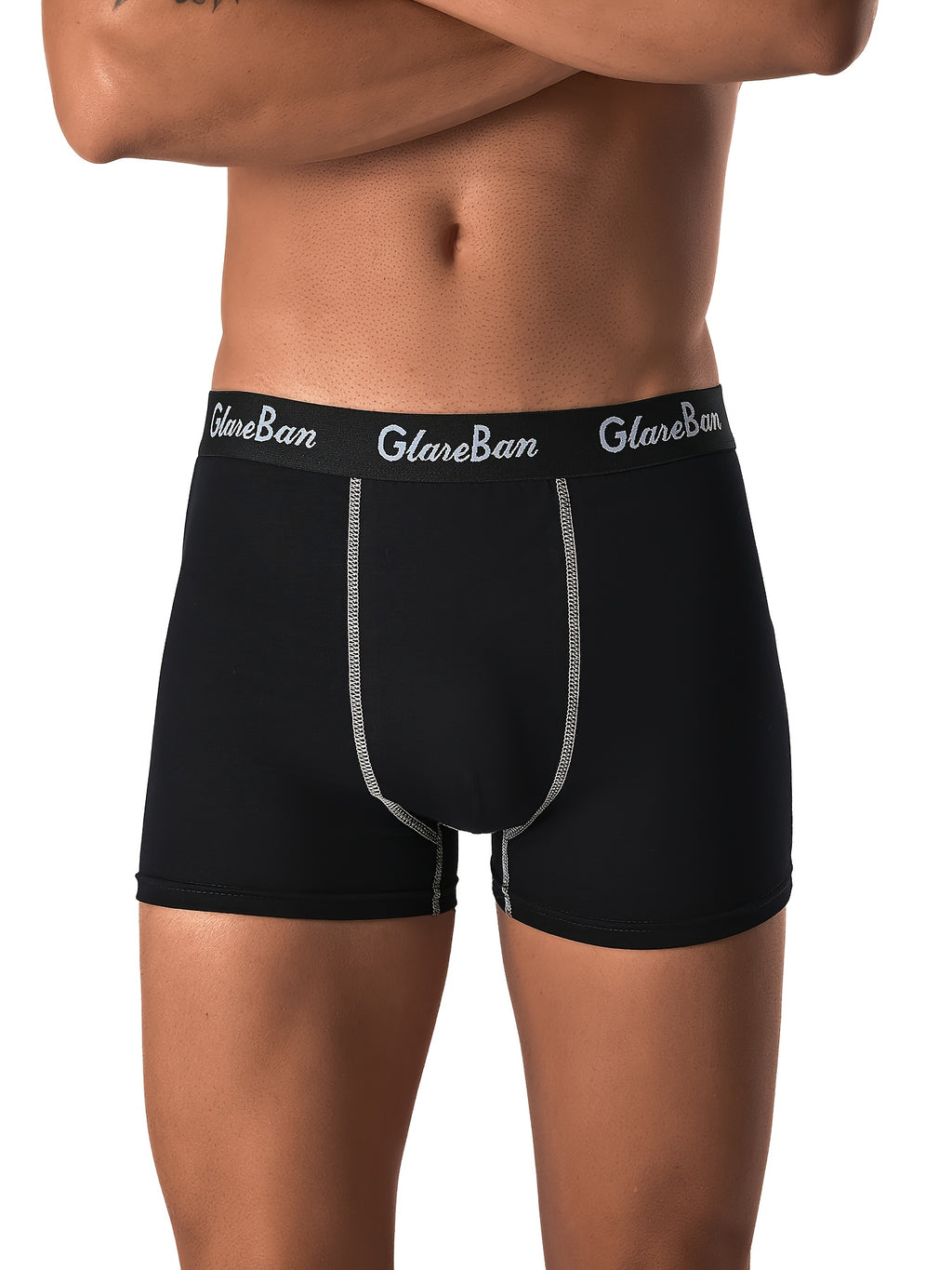 Boxer de sport coton homme — lot de 5, uni, assortiment E