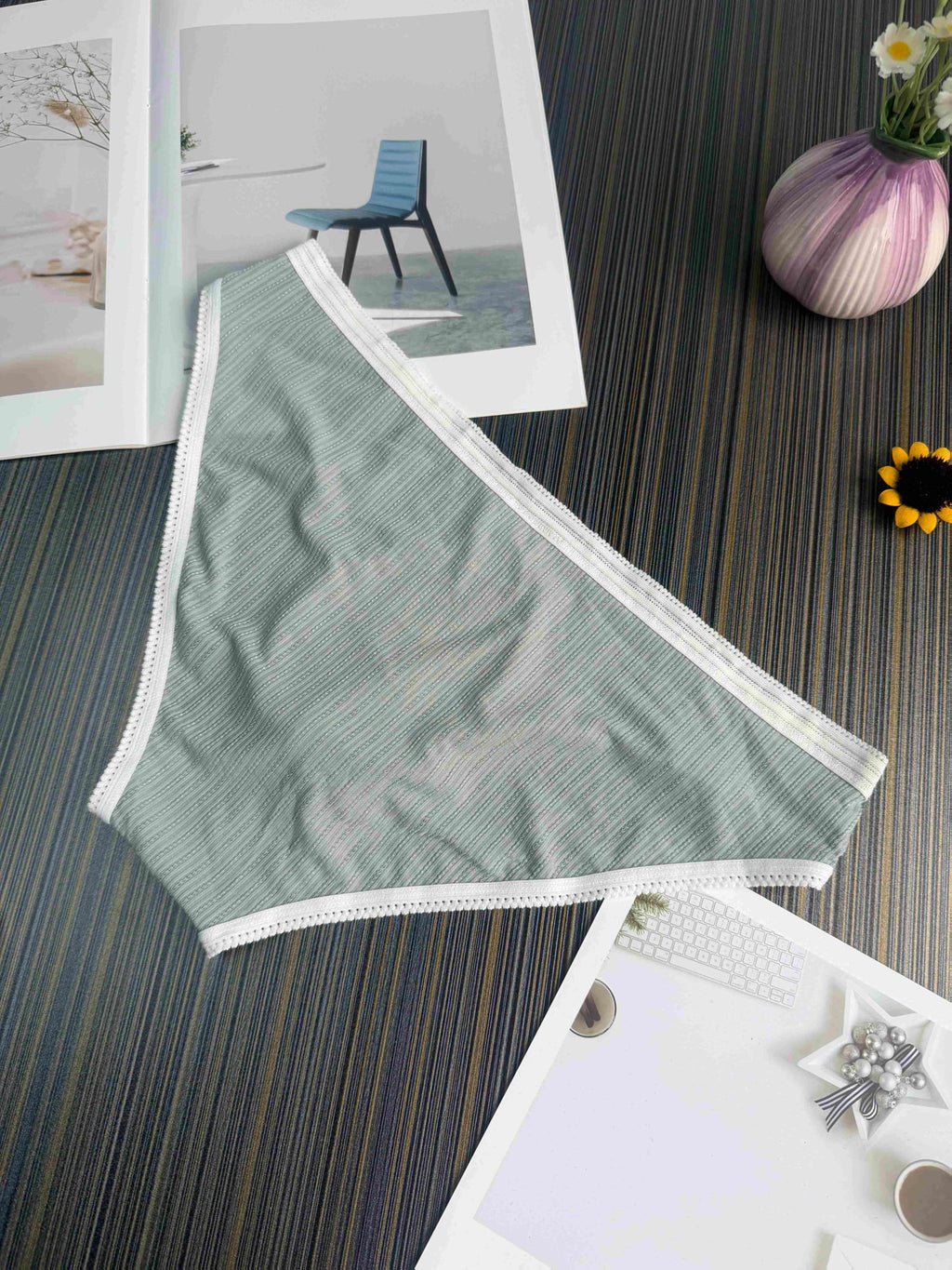 Slip microfibre homme — lot de 3, gris foncé + bleu + vert armée