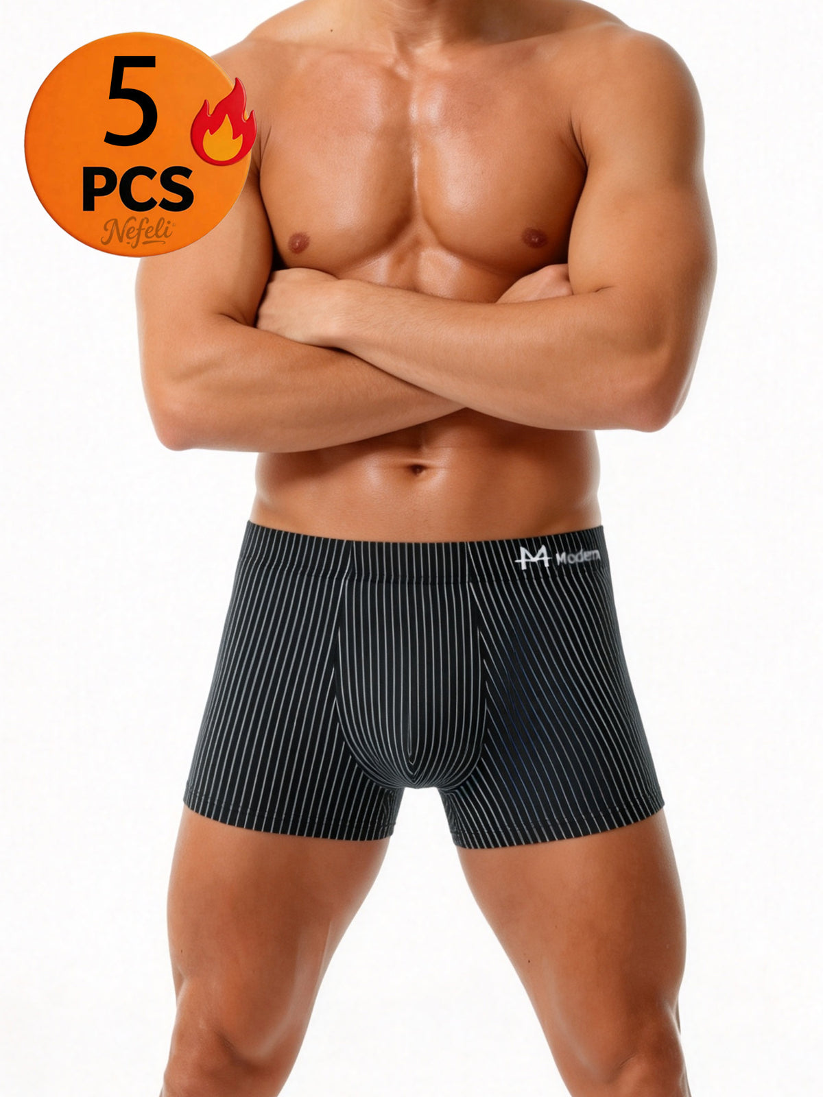 Slip de sport respirant coton homme — lot de 5, uni, du S au XL (modèle 2)