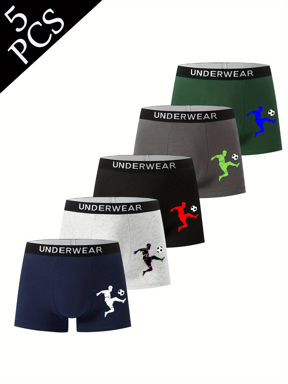 Boxer de sport coton homme — lot de 5