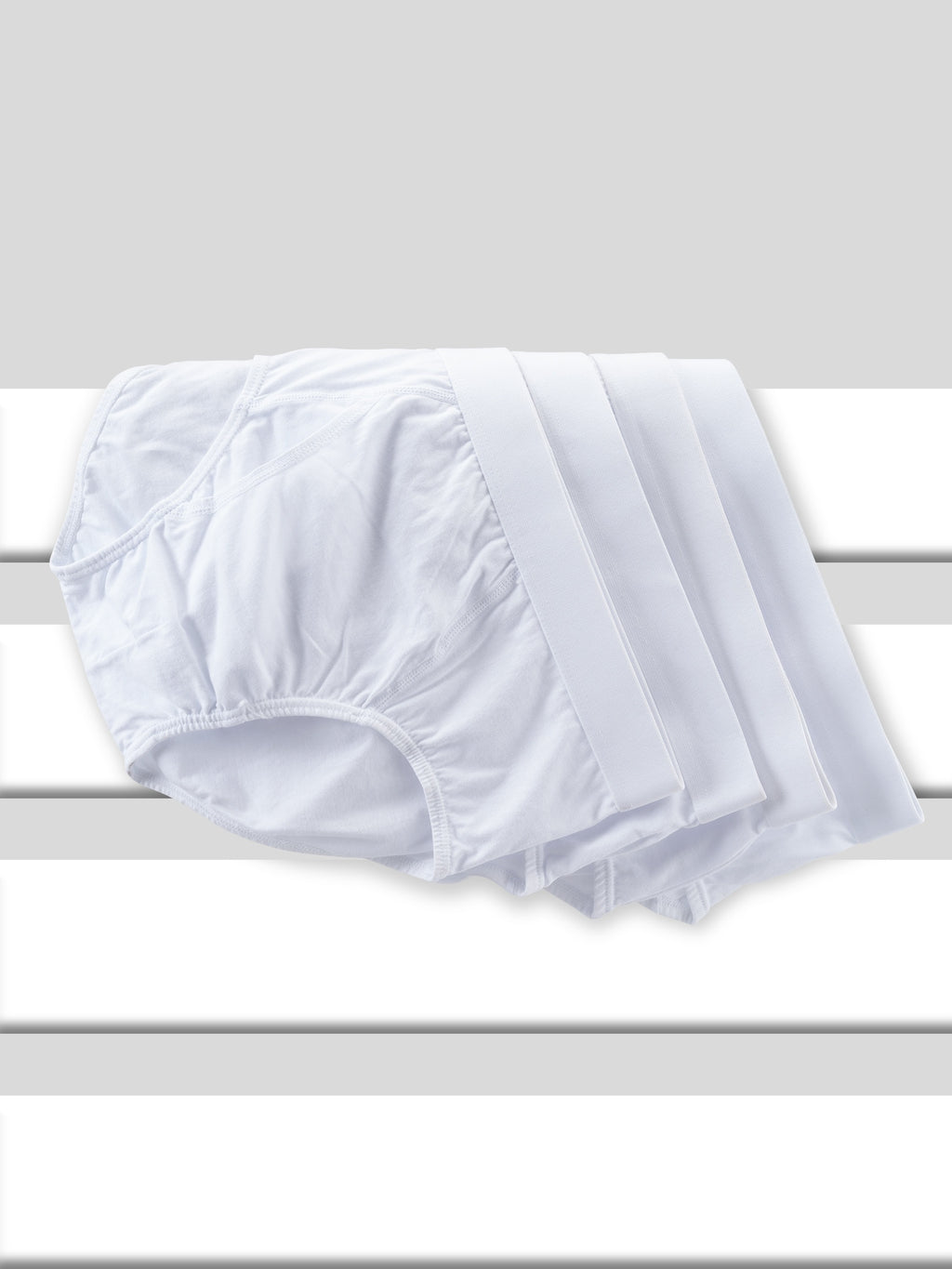 Slip taille haute respirant coton homme — lot de 4, uni