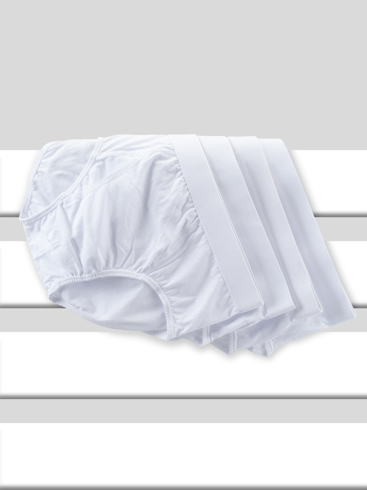 Slip taille haute respirant coton homme — lot de 4, uni
