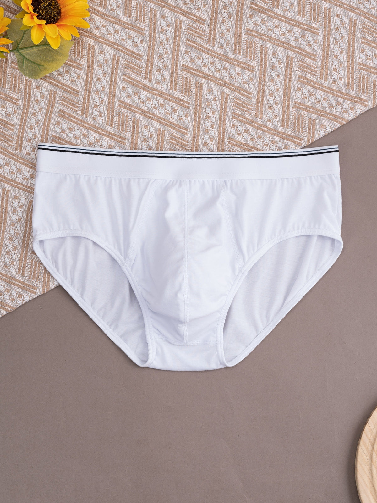 Slip rayé coton homme — lot de 10, 100 % coton, lavable en machine