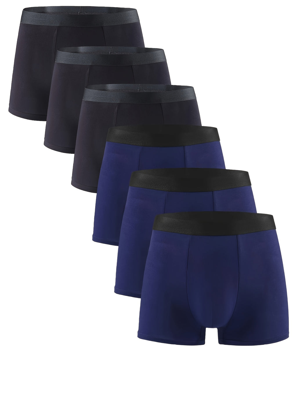 Boxer de sport respirant bambou homme — lot de 6, uni