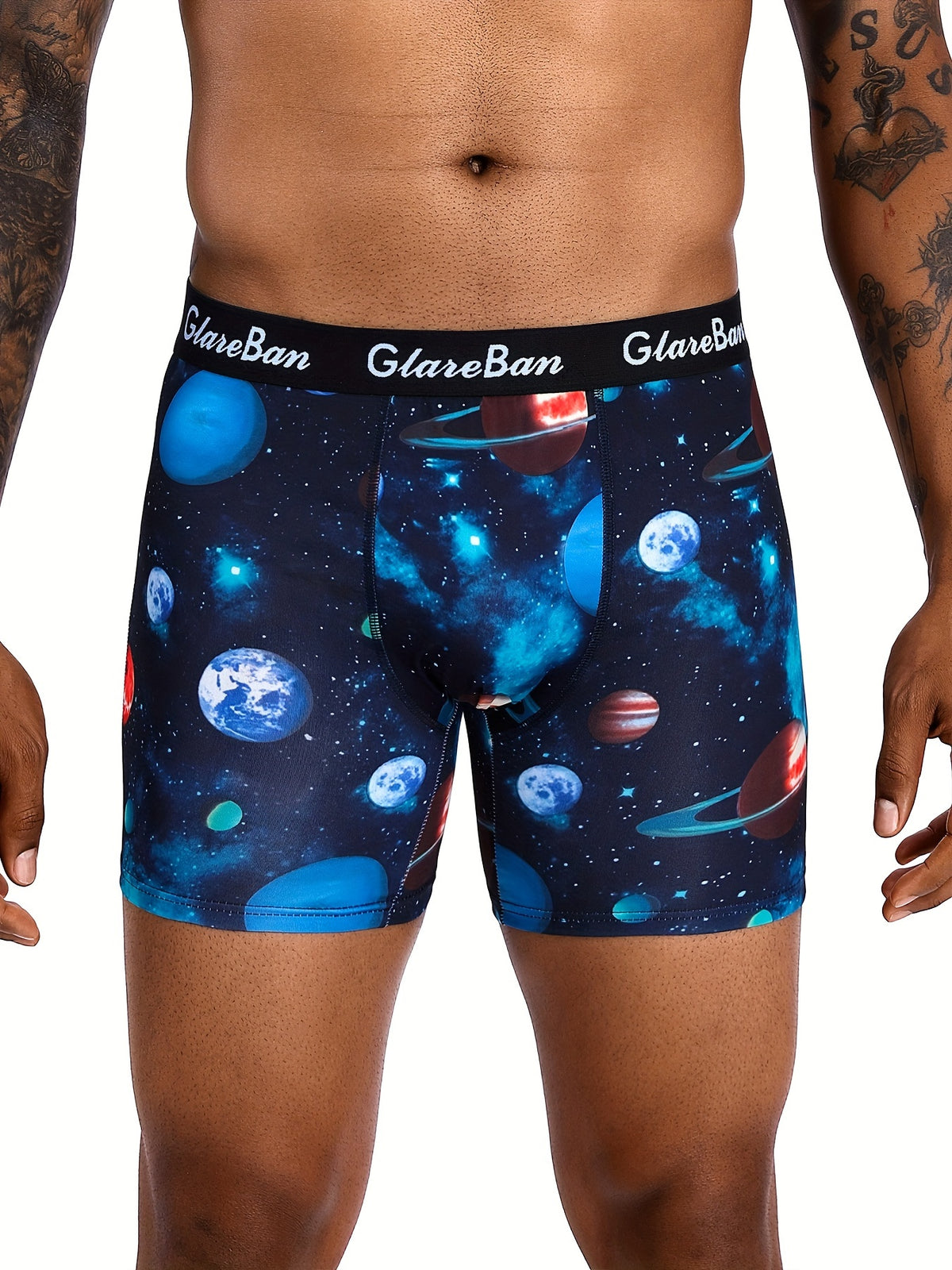 Boxer long microfibre homme — lot de 10, imprimé