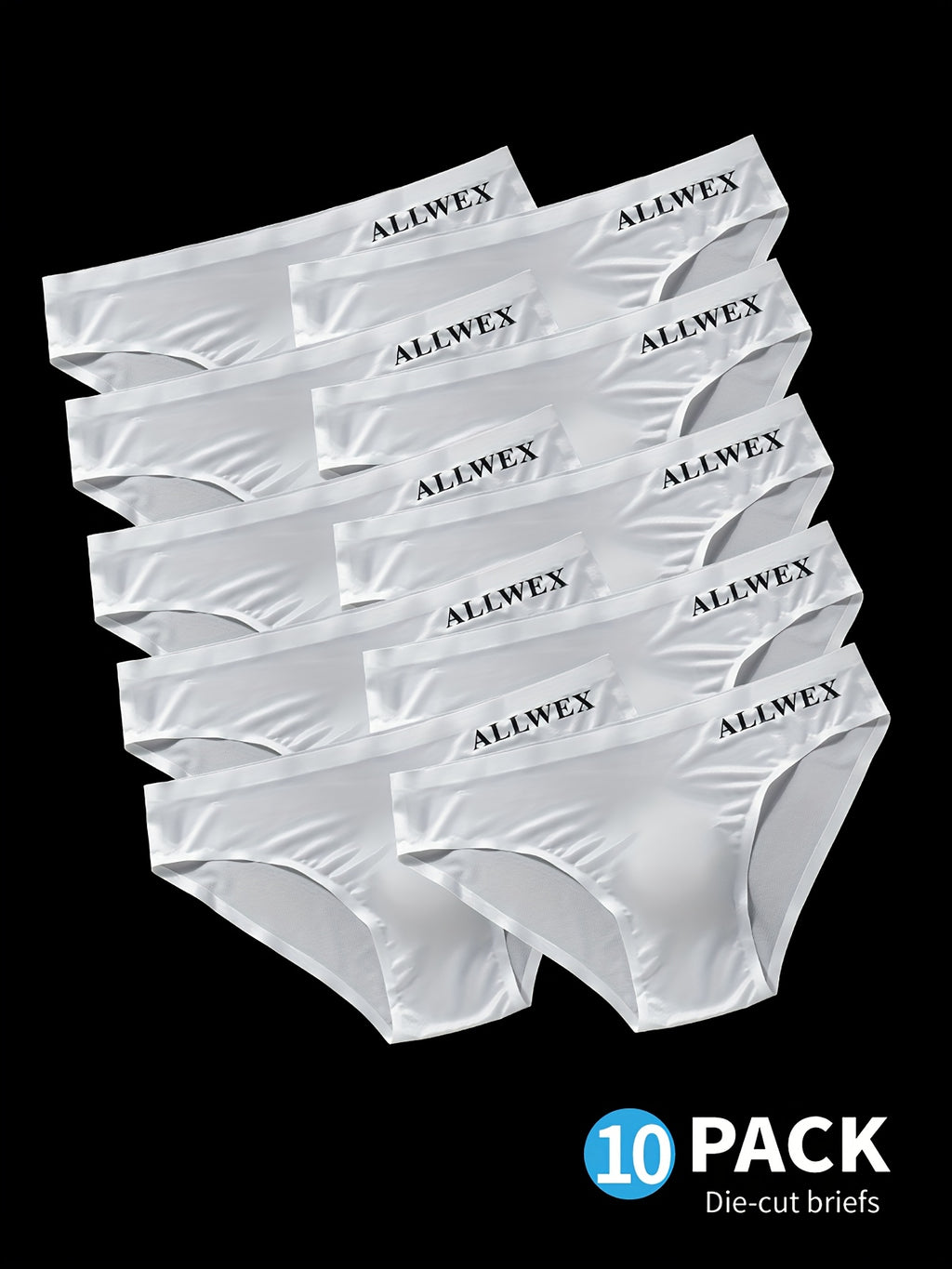 Slip sans couture taille basse homme — lot de 10, imprimé