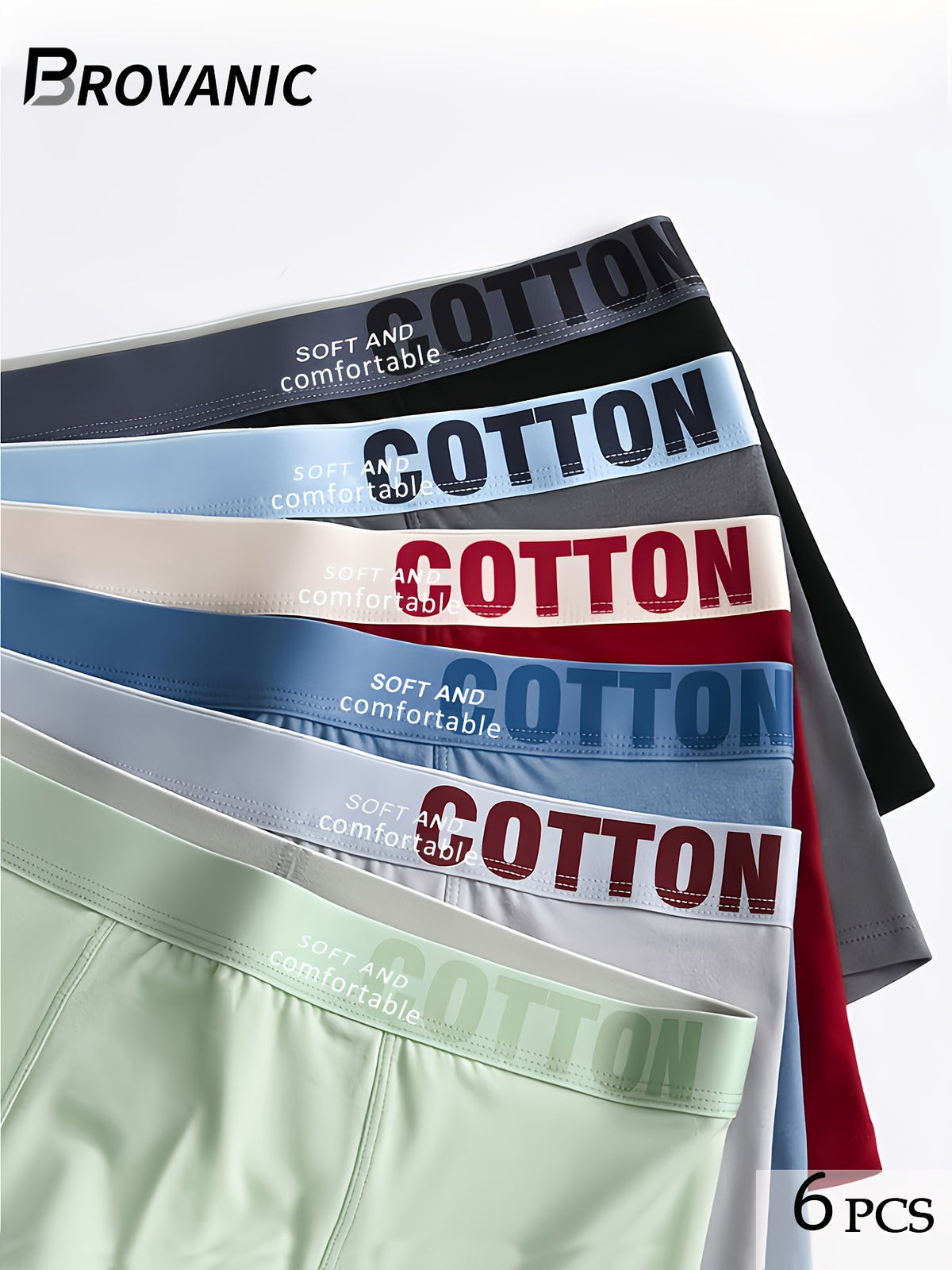 Slip coton homme — lot de 6, uni
