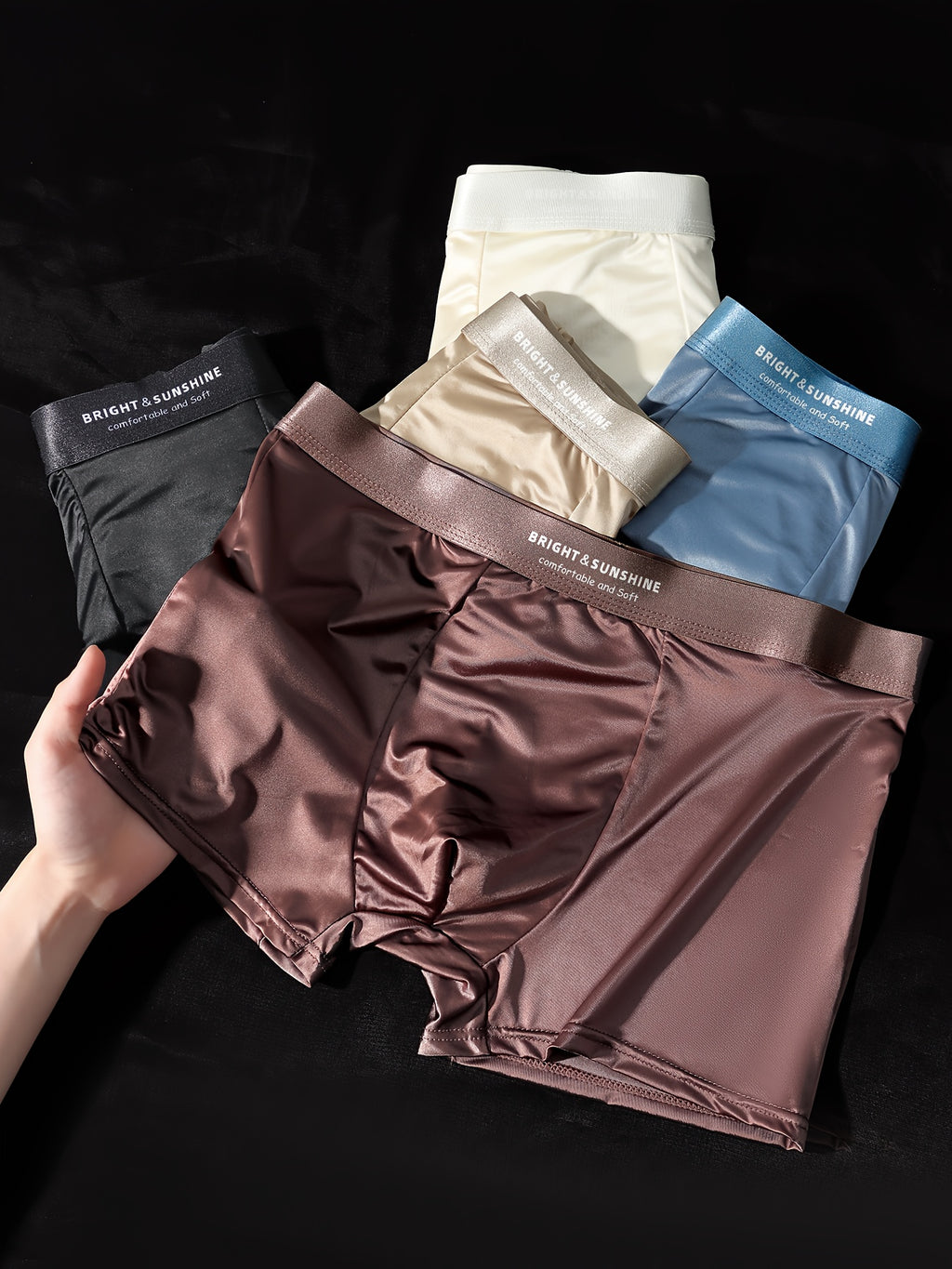 Boxer respirant microfibre homme — lot de 5, uni, du XS au XL