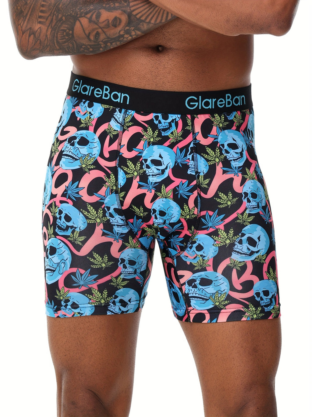 Boxer long microfibre homme — lot de 10, imprimé