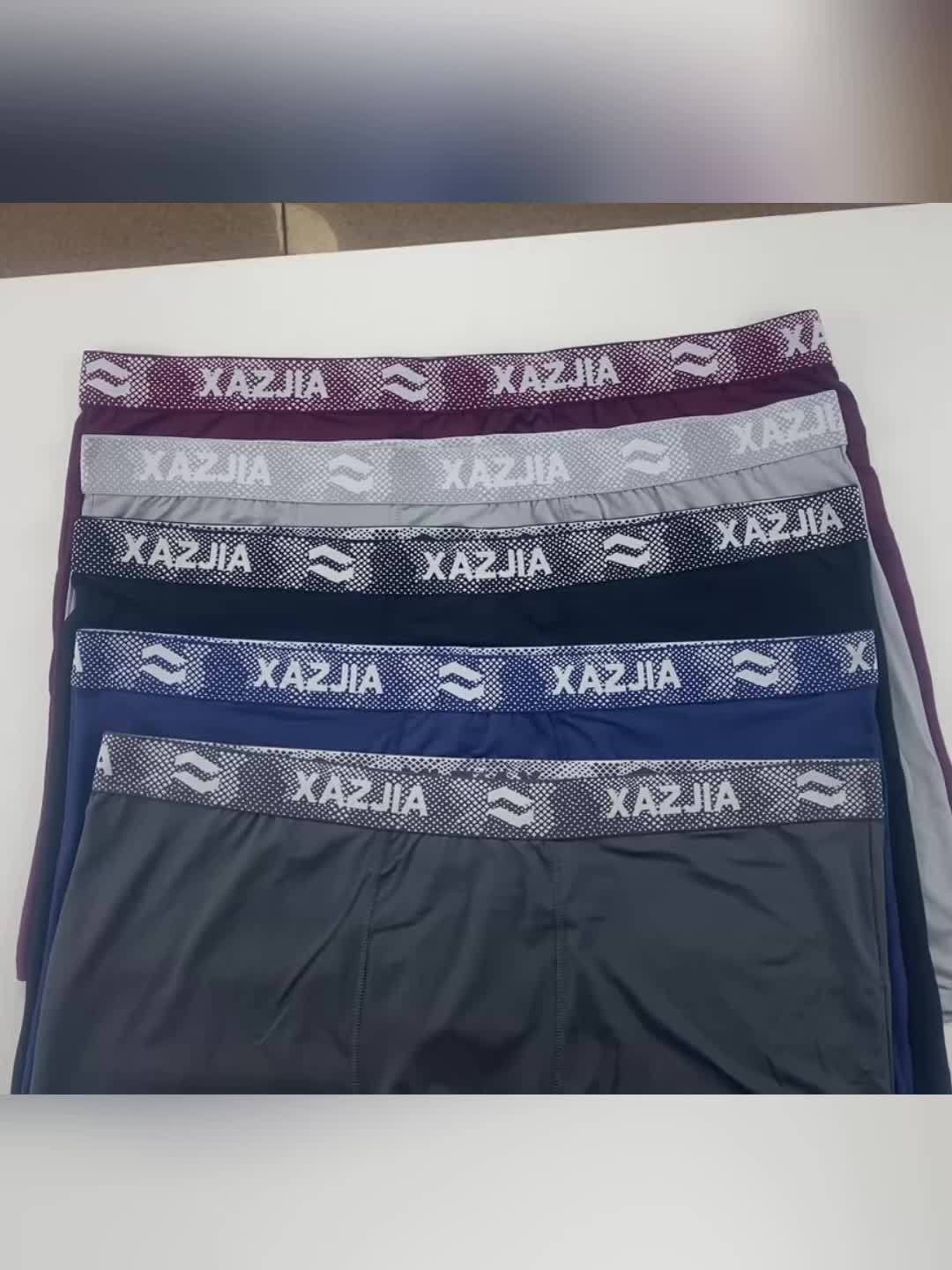 Boxer grande taille de sport microfibre homme — lot de 5, uni, assortiment A