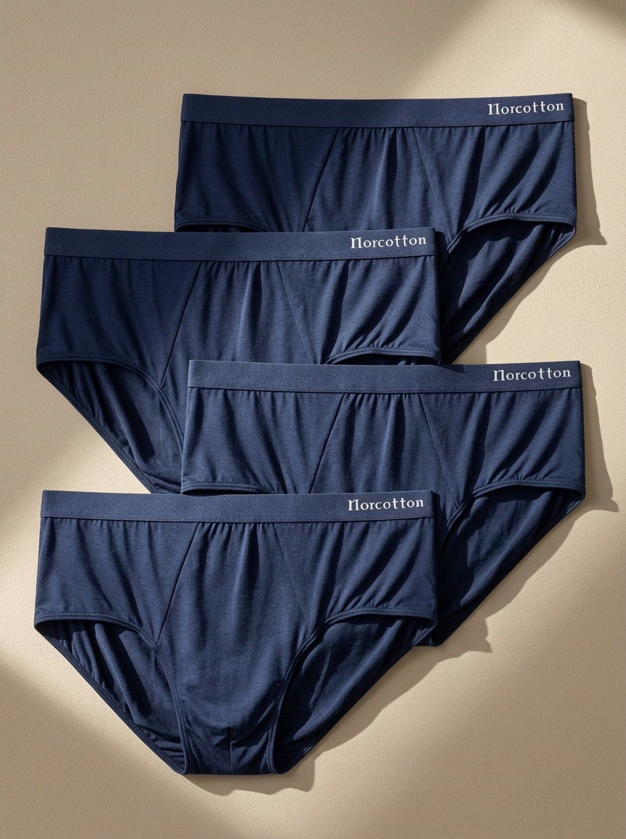 Boxer grande taille modal homme — lot de 4, uni