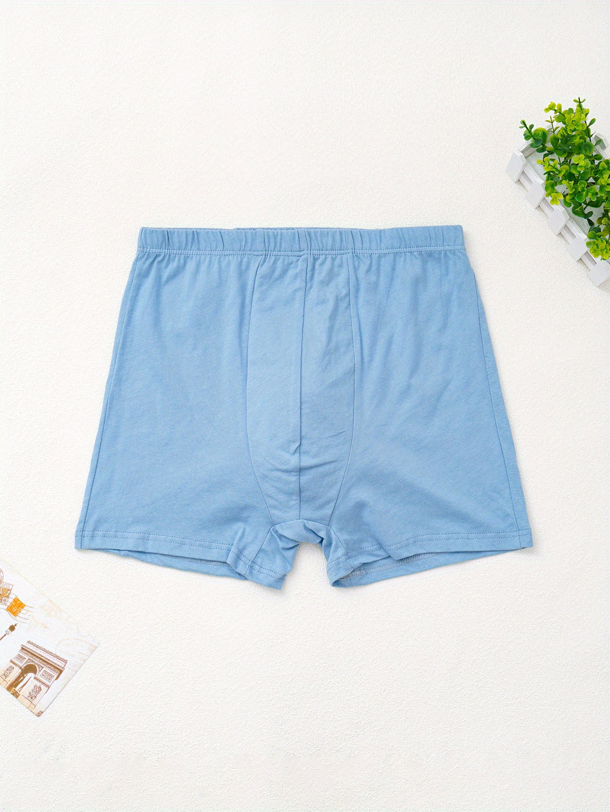 Boxer taille haute large coton homme — lot de 3, uni