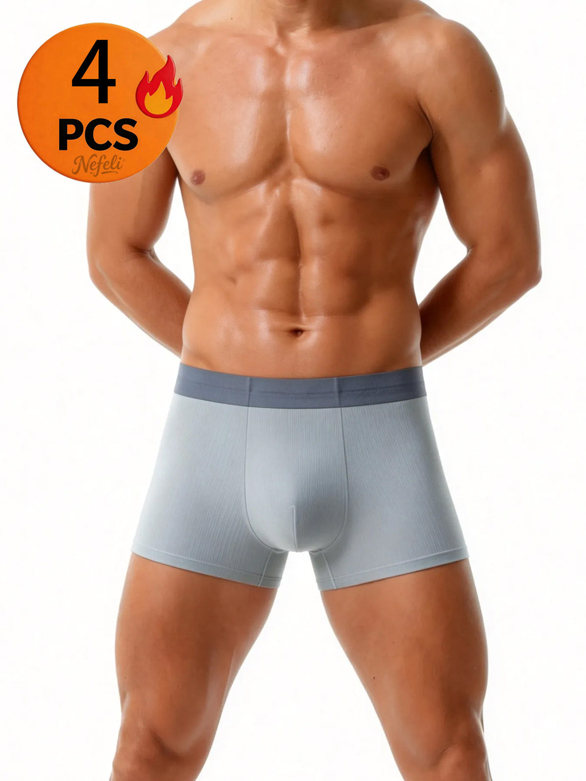 Boxer sans couture respirant microfibre homme — lot de 4, uni