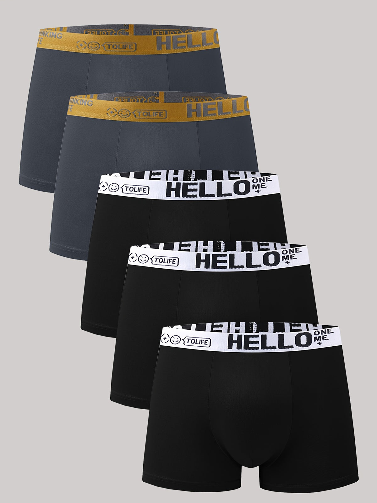 Boxer de sport séchage rapide microfibre homme — lot de 5, uni