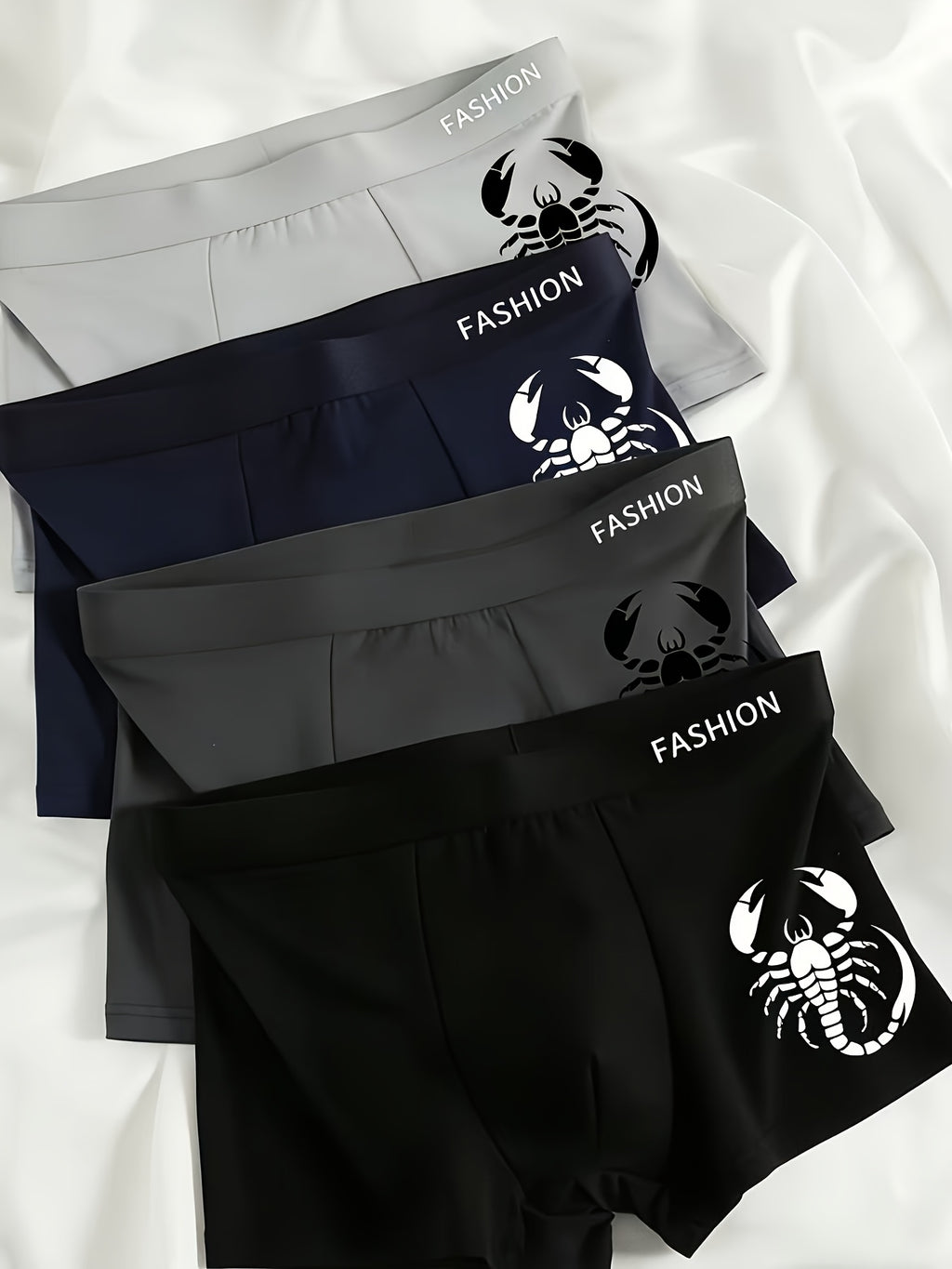 Slip microfibre homme — lot de 4, uni