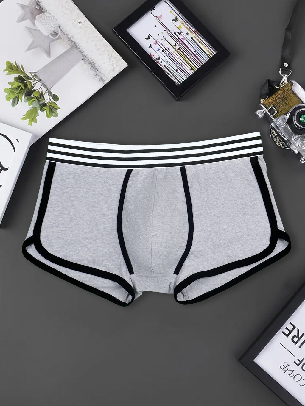 Boxer large respirant coton homme — lot de 3, uni